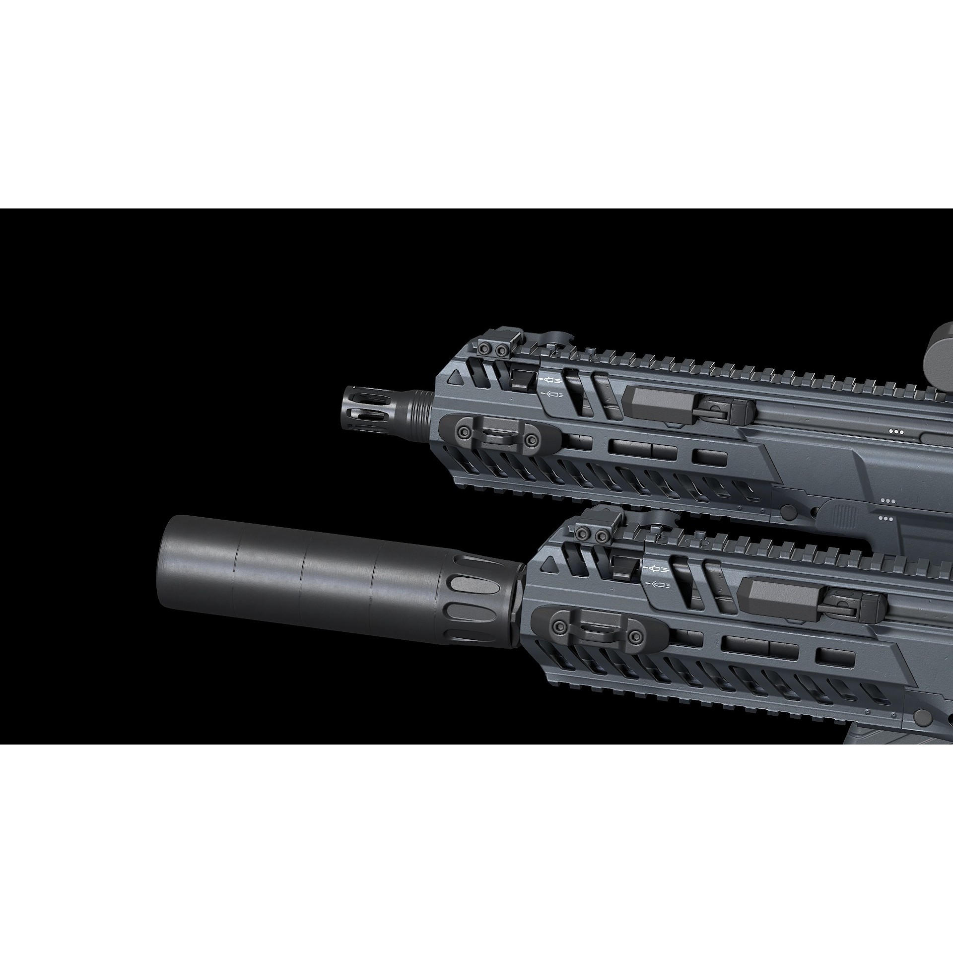 HK437 3D Model – Low Poly Military Rifle, FBX, PBR Textures - View 21