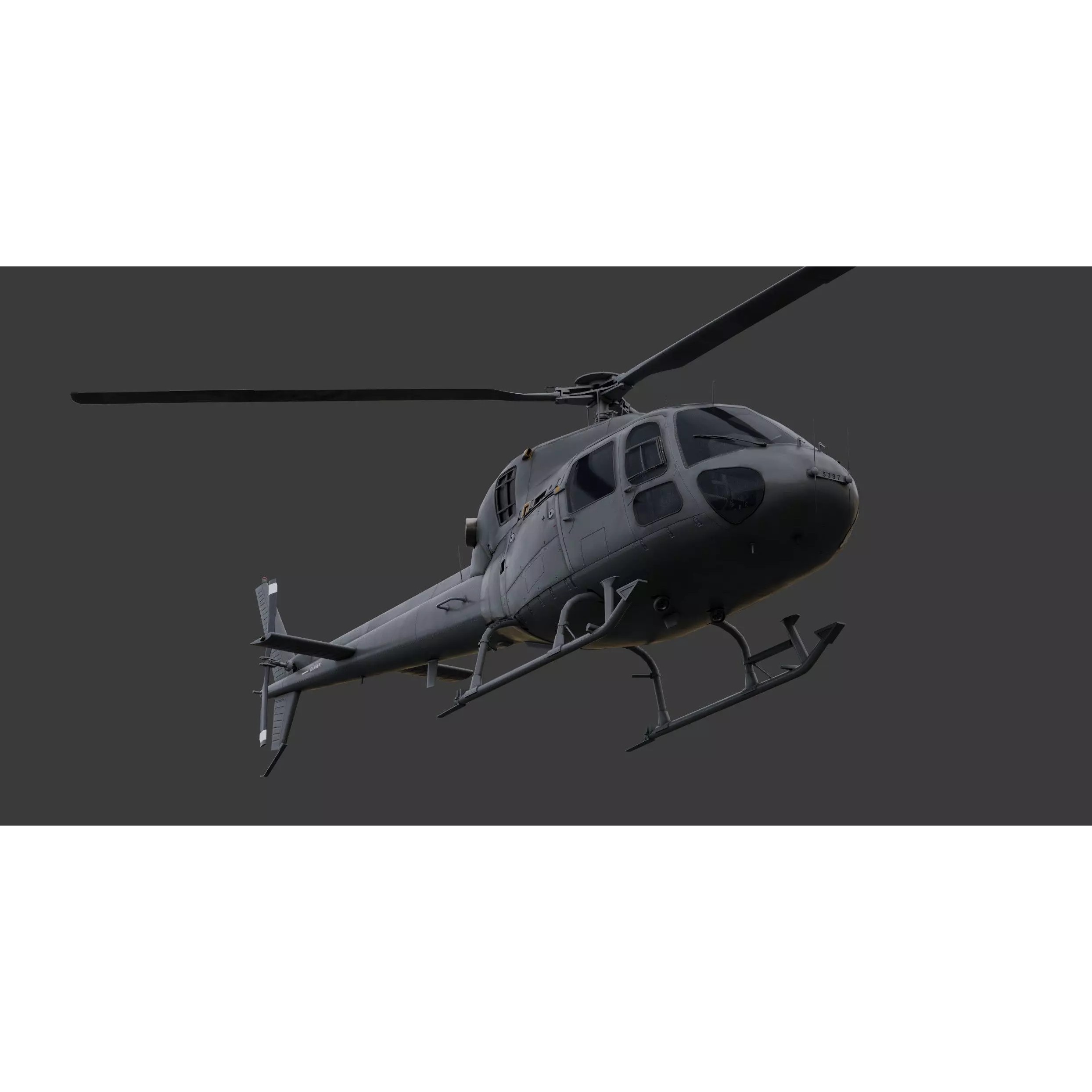 Eurocopter AS555 Fennec II 3D Model – High Poly Military Helicopter, FBX - View 10