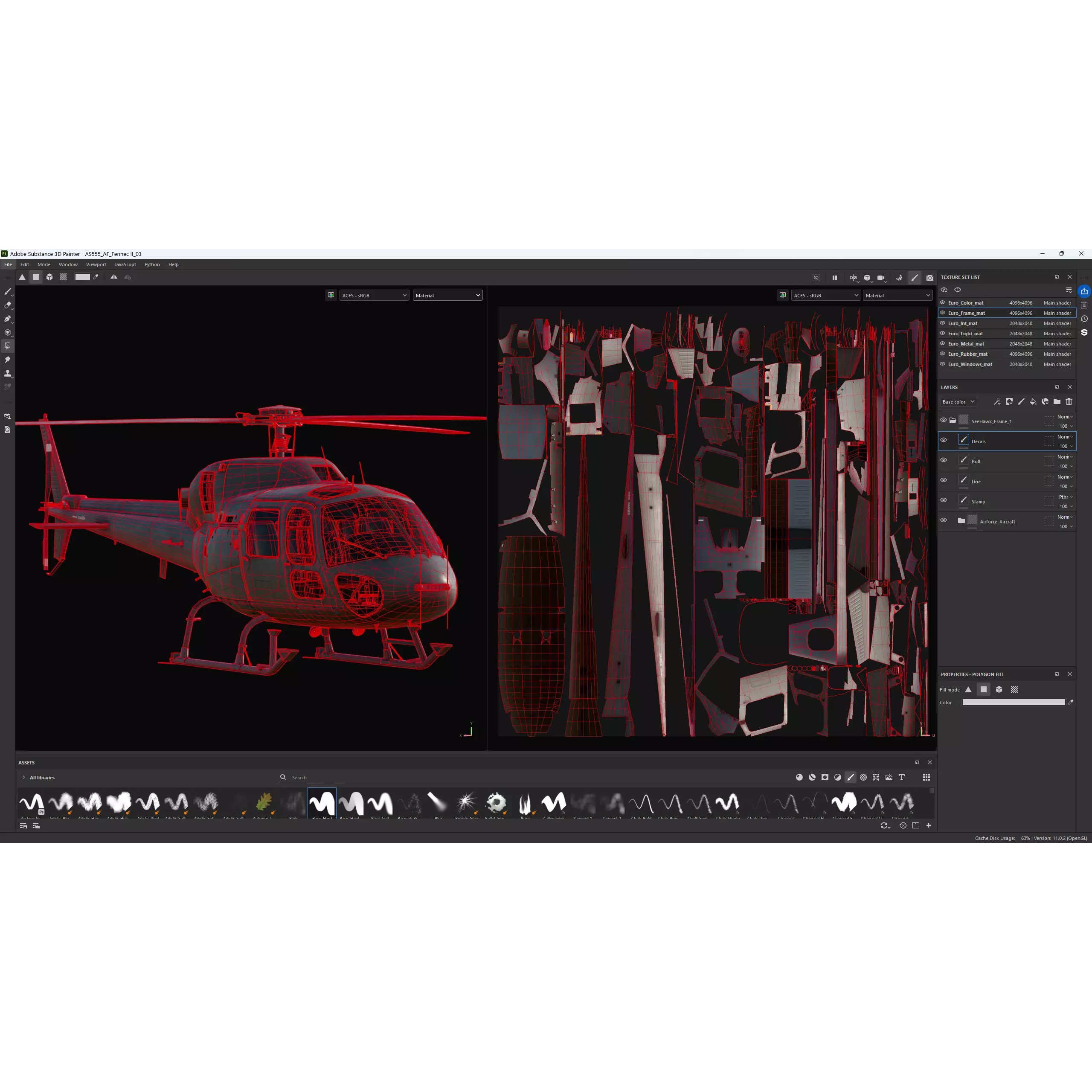 Eurocopter AS555 Fennec II 3D Model – High Poly Military Helicopter, FBX - View 11