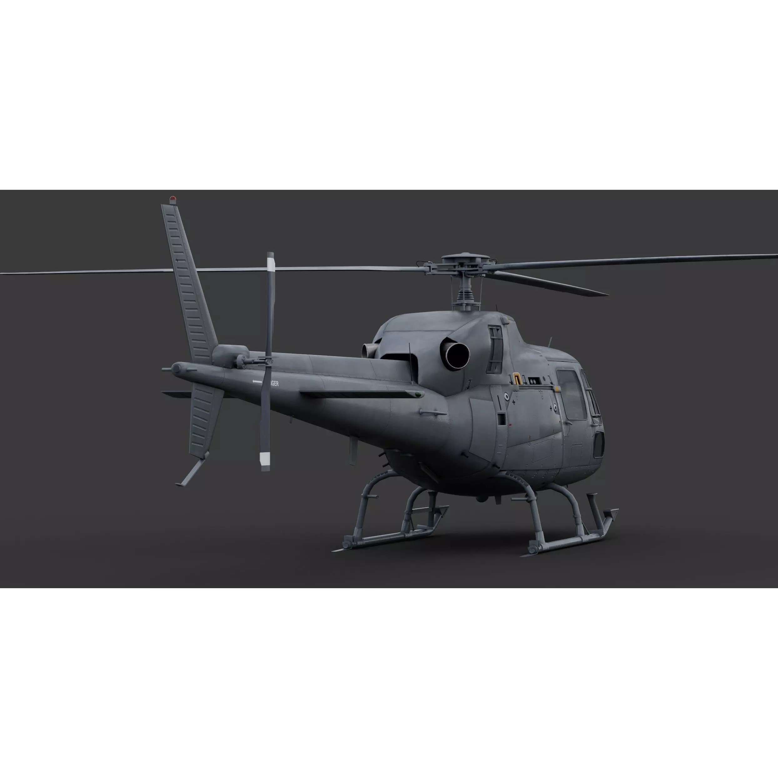 Eurocopter AS555 Fennec II 3D Model – High Poly Military Helicopter, FBX - View 9