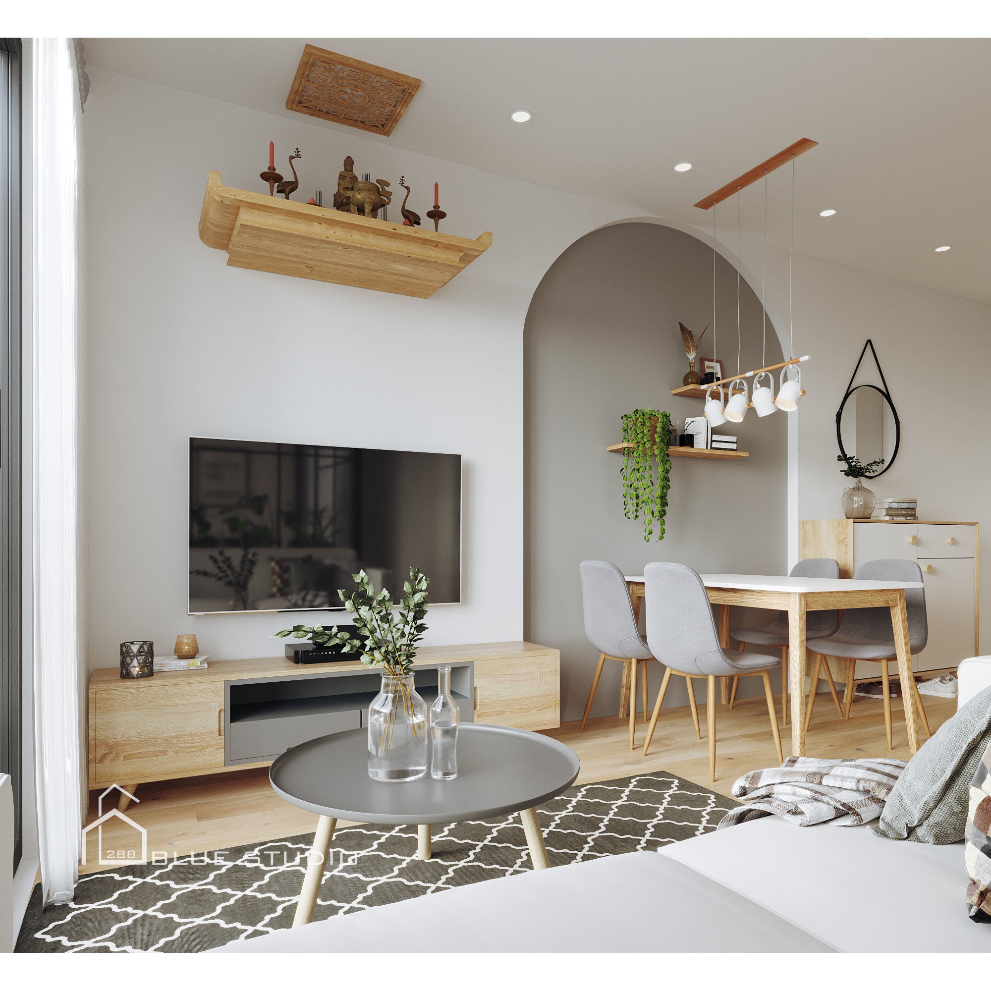 Scandinavian Apartment - Game-Ready 3D Model - View 3
