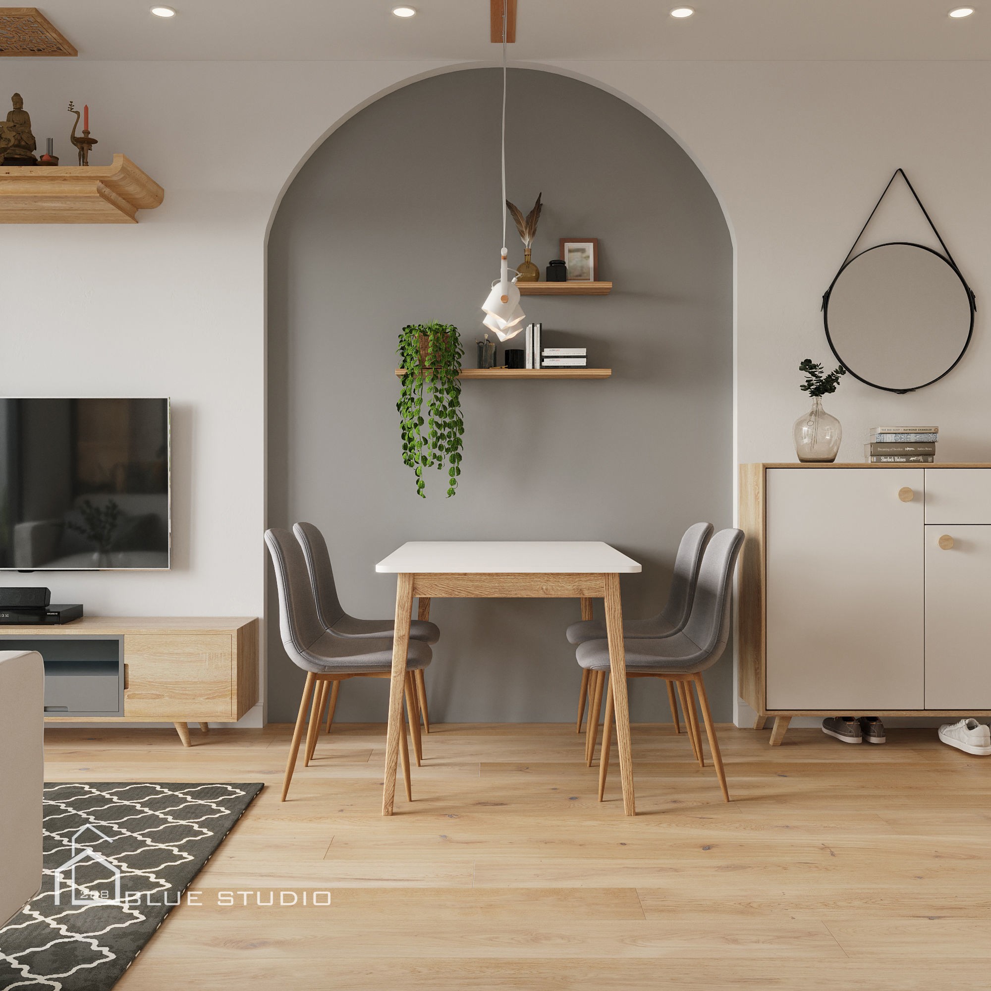 Scandinavian Apartment - Game-Ready 3D Model - View 4