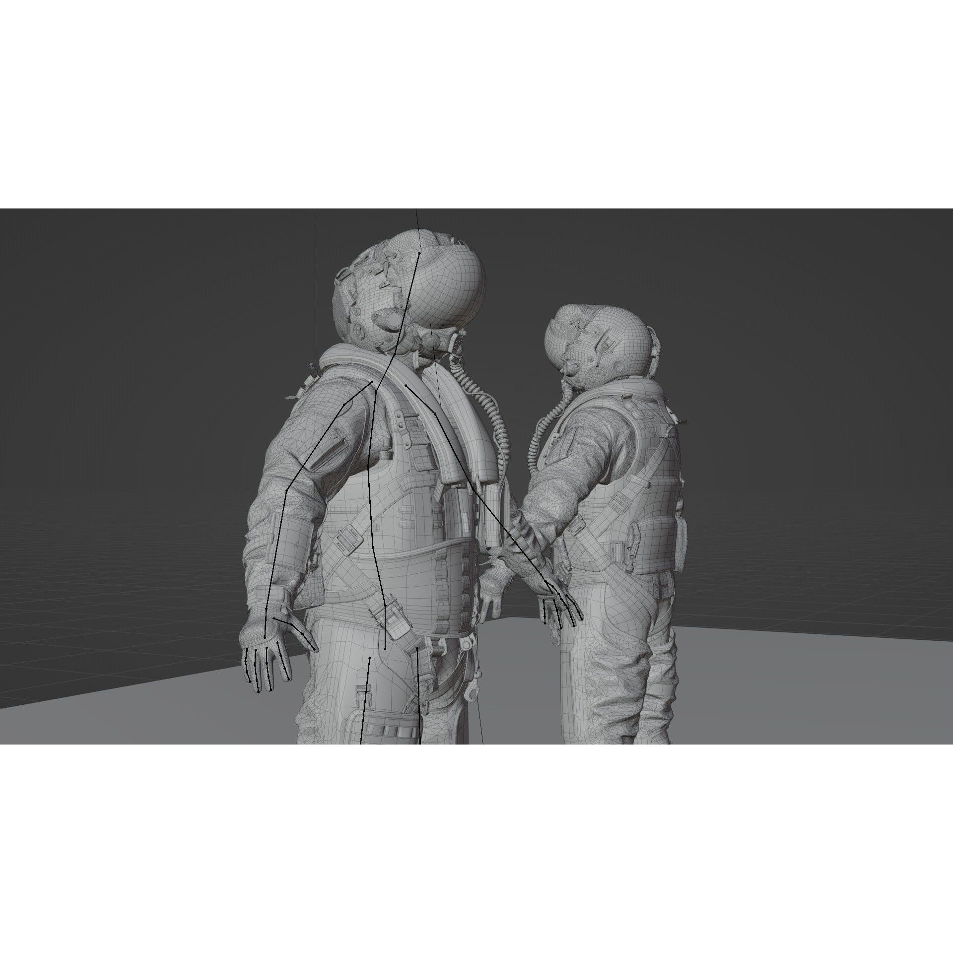Fighter Pilot 3D Model – High Poly Flight Suit with PBR Textures - View 19