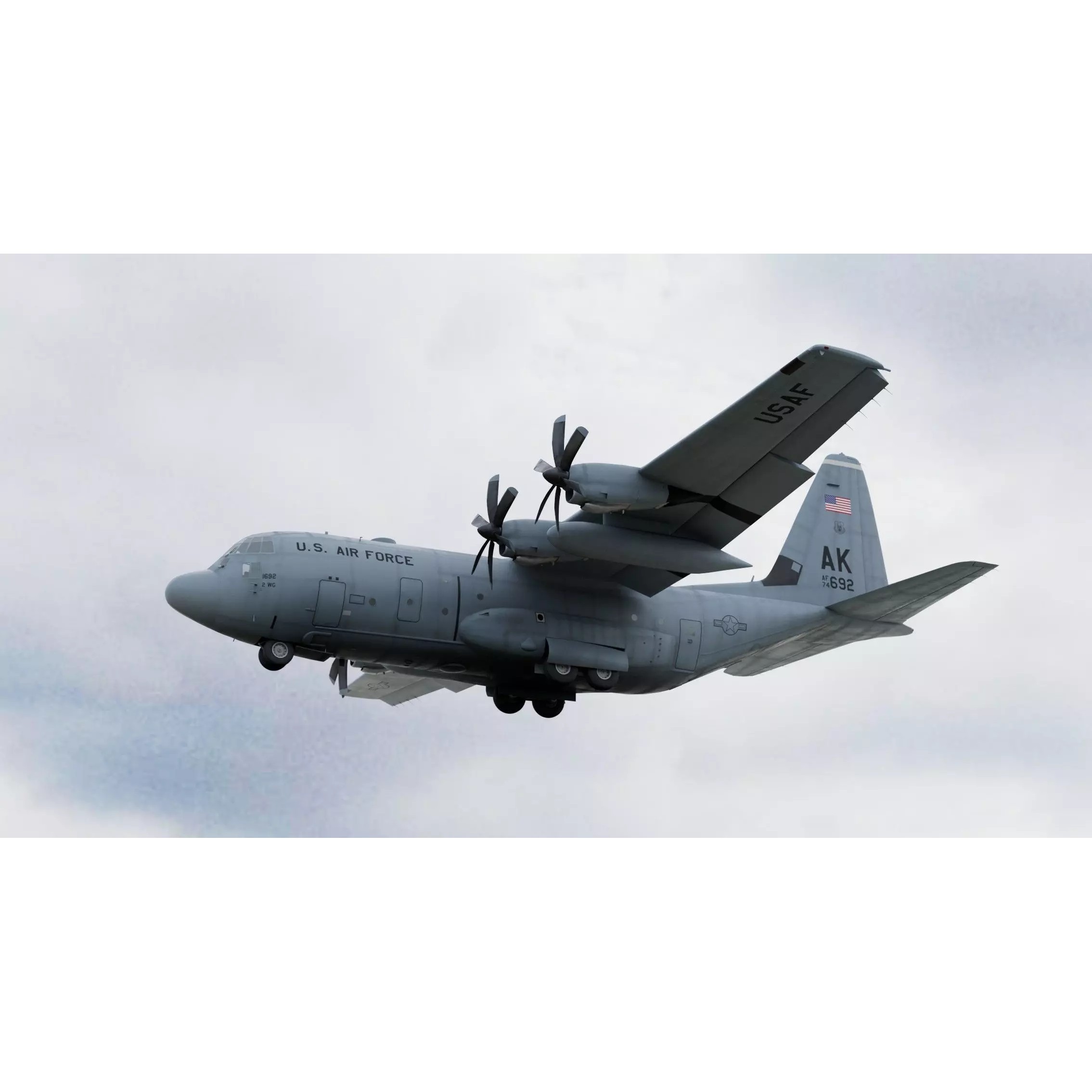 Lockheed C-130 Hercules 3D Model – High-Resolution Military Aircraft, FBX - View 6