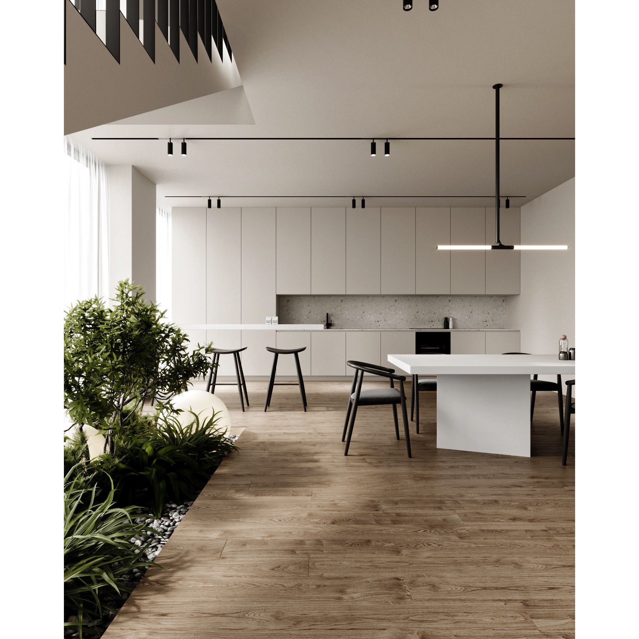 Japandi Interior Scene - Ready to Render 3D Model