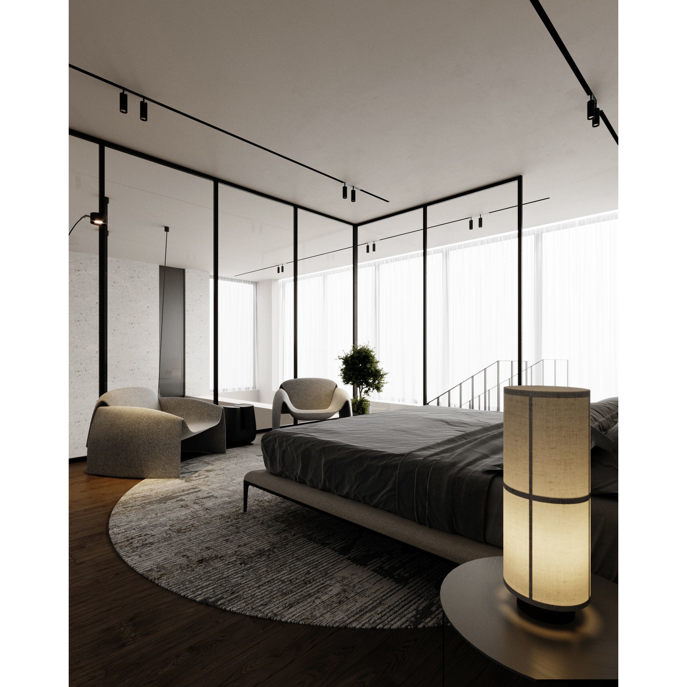 Japandi Interior Scene - Ready to Render 3D Model - View 12