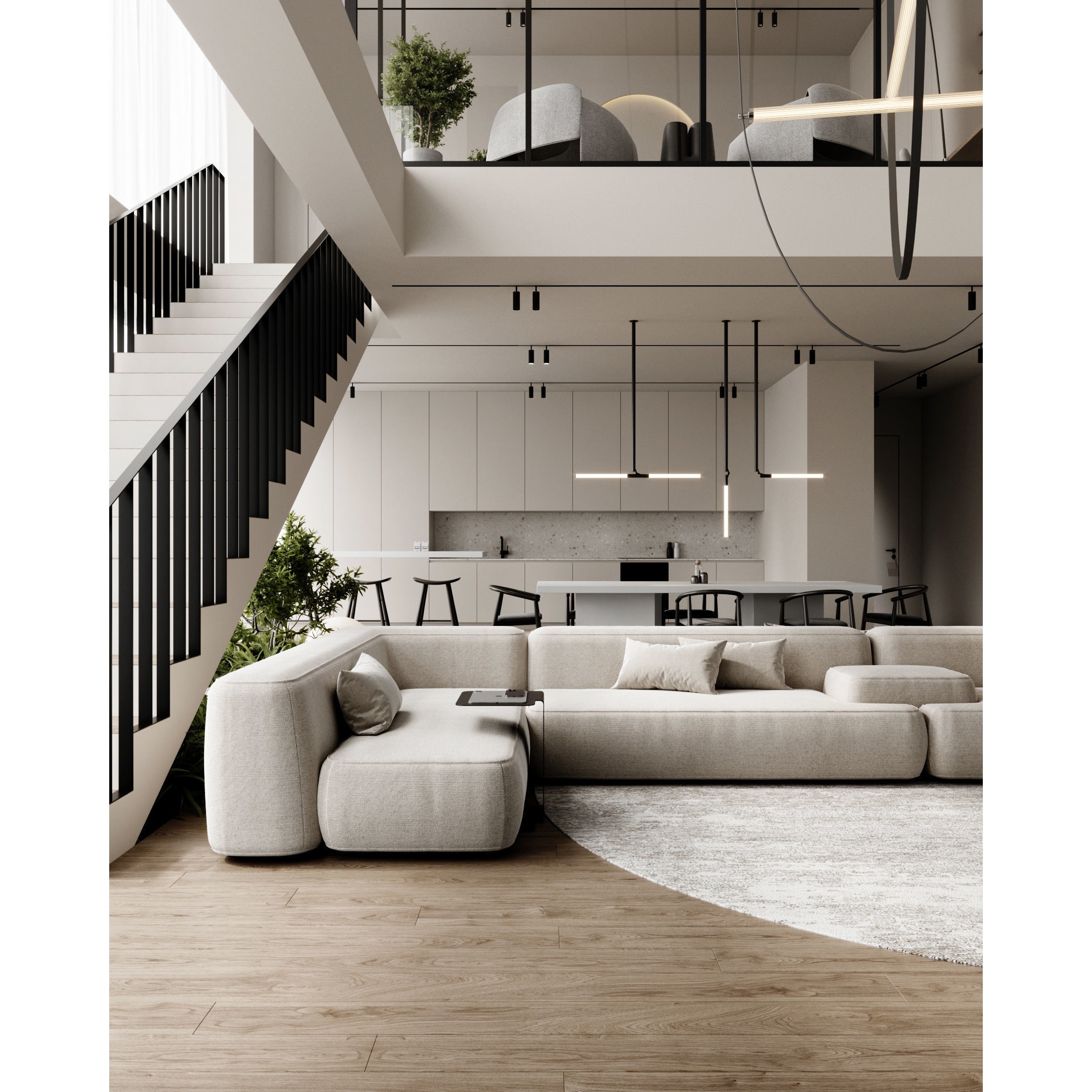 Japandi Interior Scene - Ready to Render 3D Model - View 13