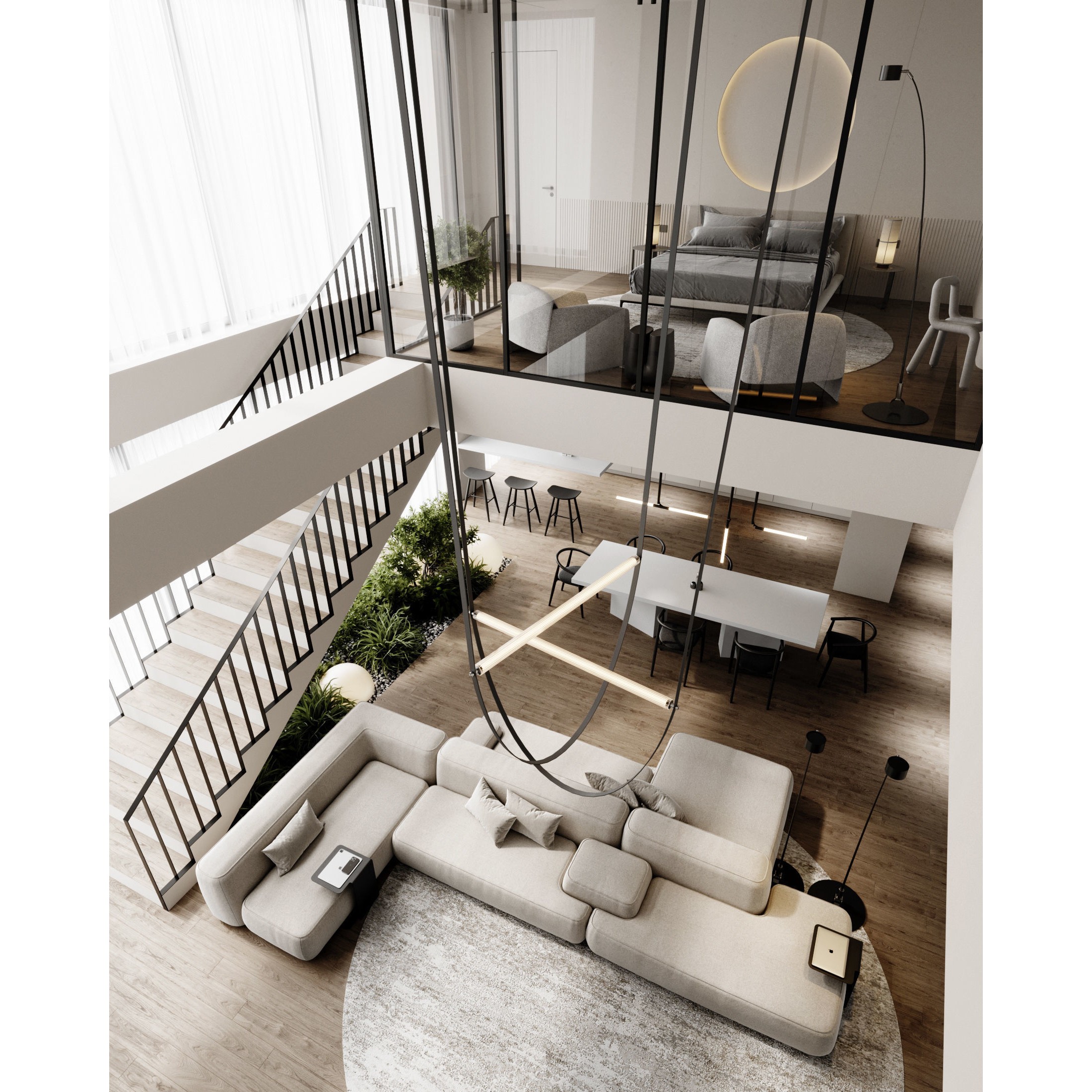 Japandi Interior Scene - Ready to Render 3D Model - View 14