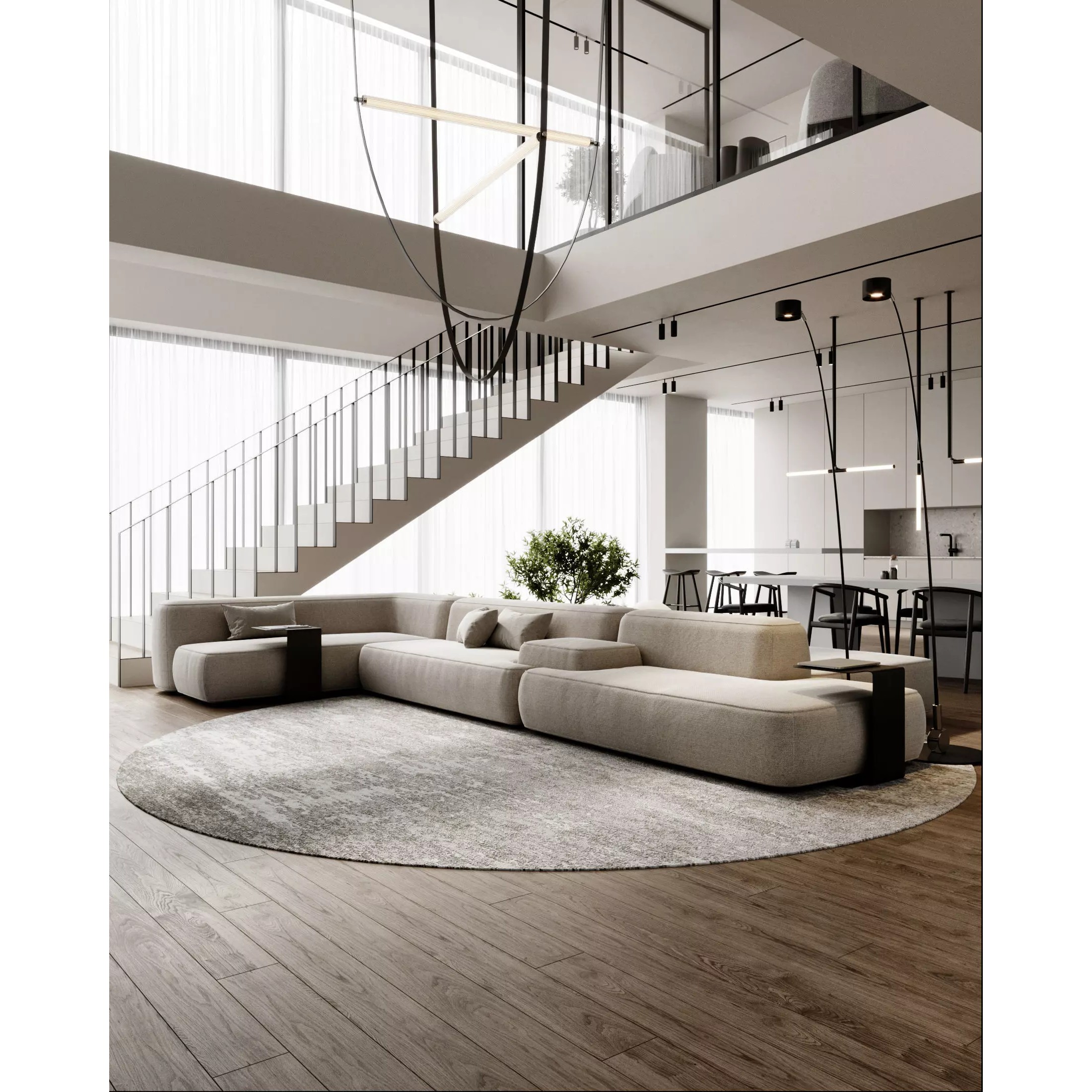 Japandi Interior Scene - Ready to Render 3D Model - View 2