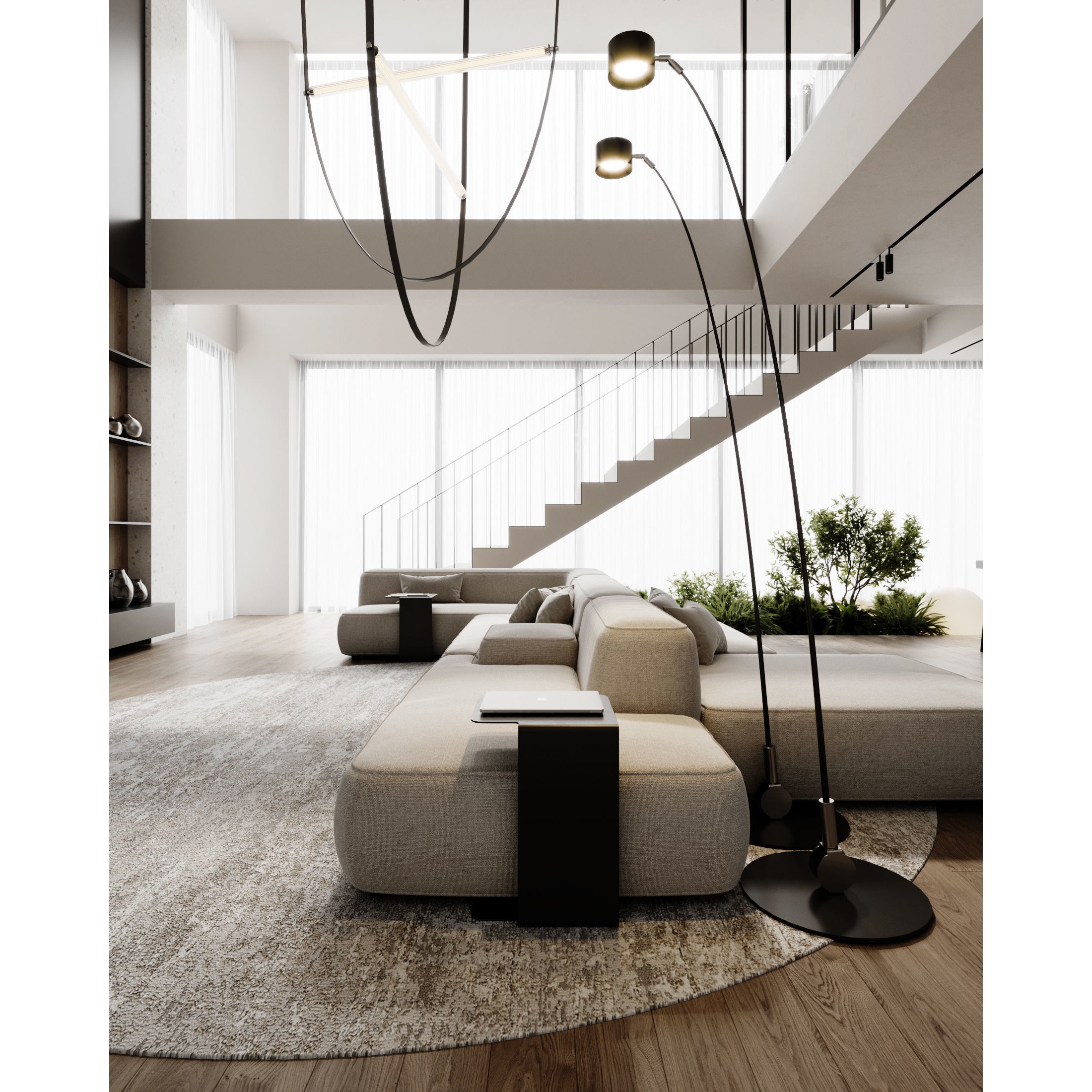 Japandi Interior Scene - Ready to Render 3D Model - View 4