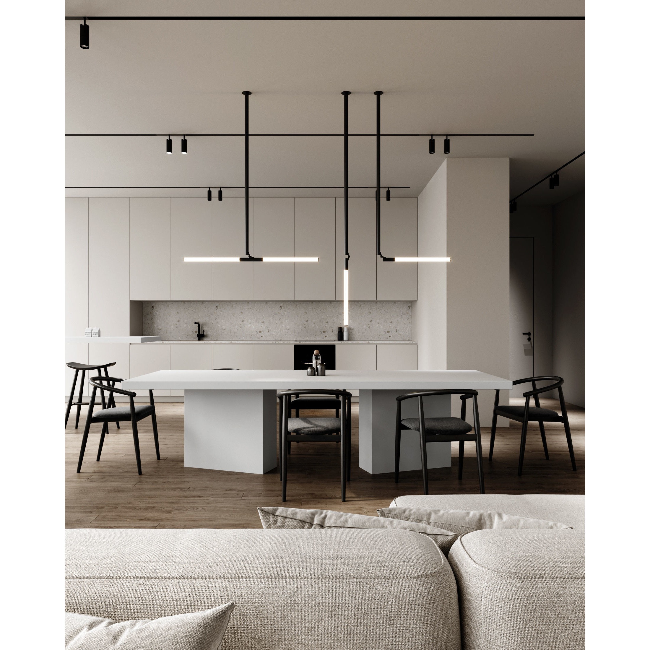 Japandi Interior Scene - Ready to Render 3D Model - View 7