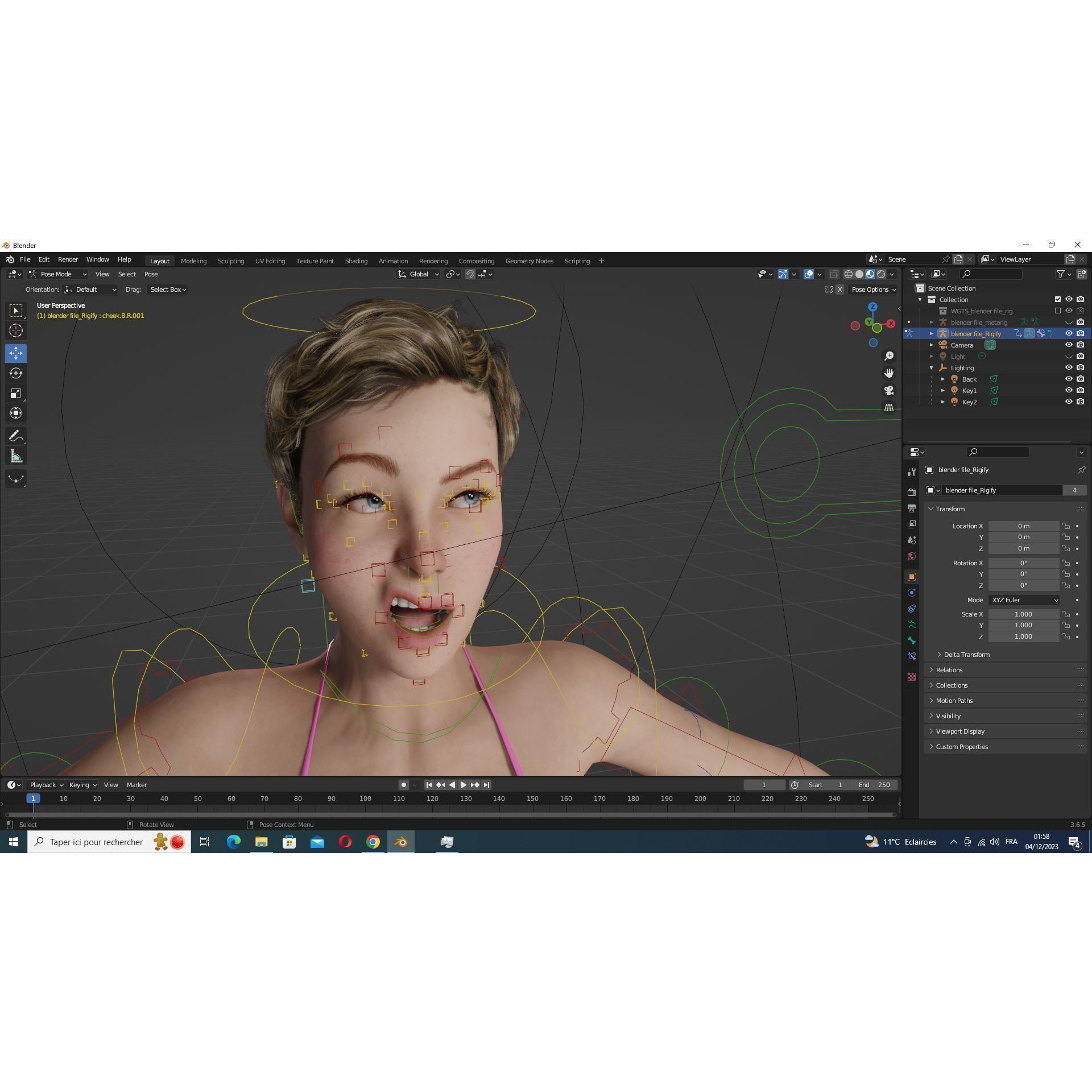 Amelia 3D Model – Low Poly Military Muse with Rigging and PBR Textures - View 30