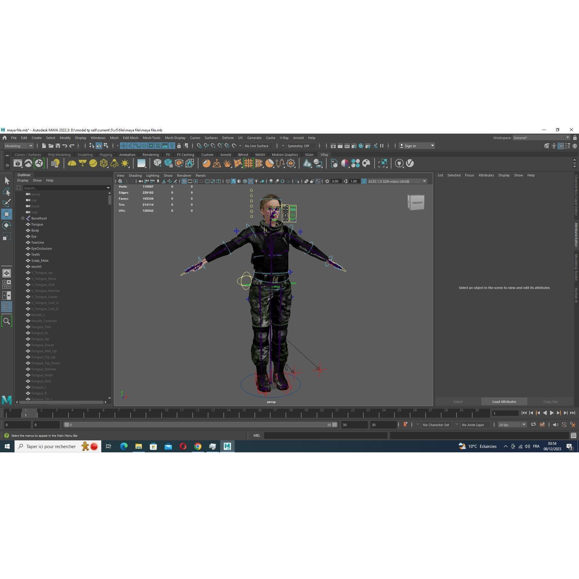 Amelia 3D Model – Low Poly Military Muse with Rigging and PBR Textures - View 34