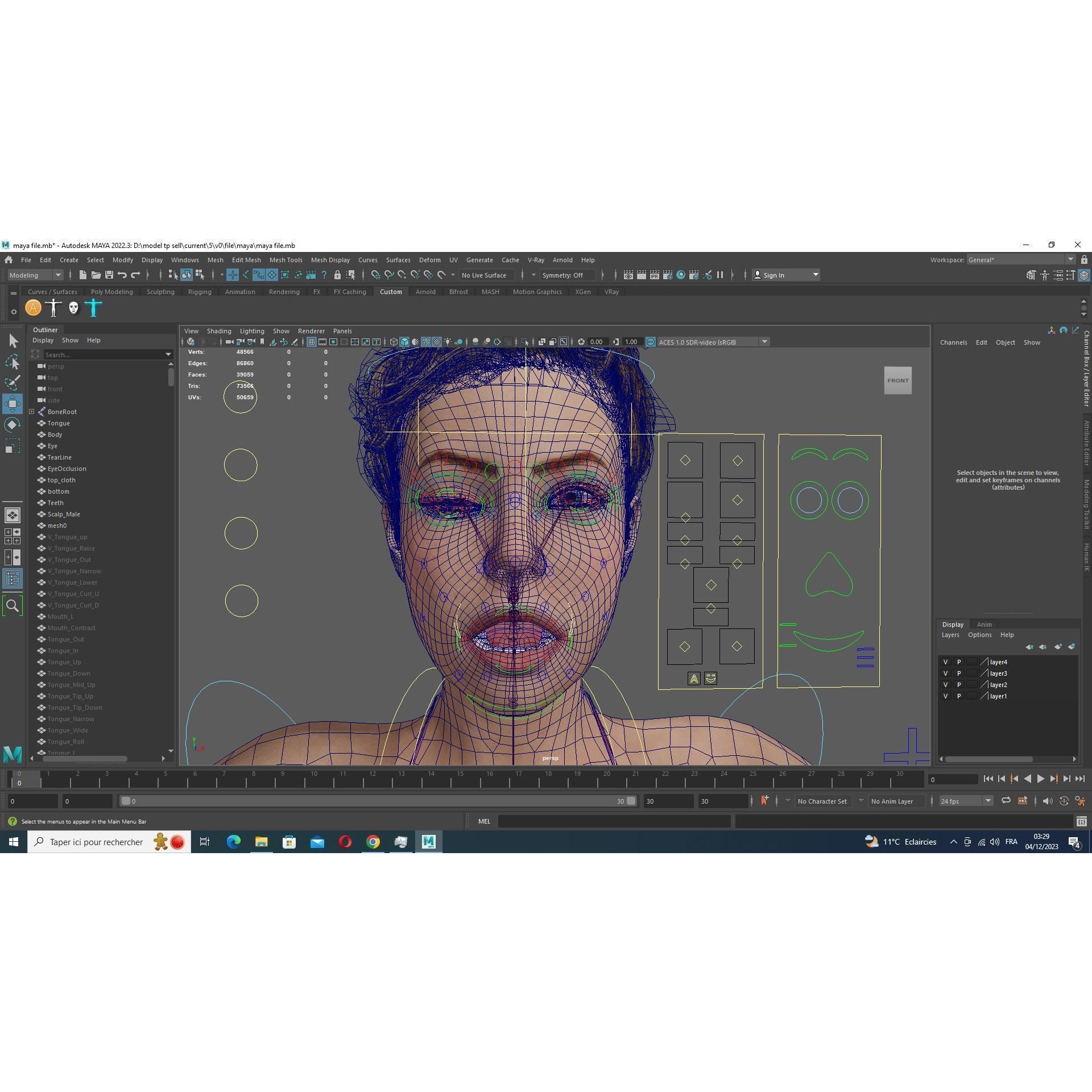 Amelia 3D Model – Low Poly Military Muse with Rigging and PBR Textures - View 39