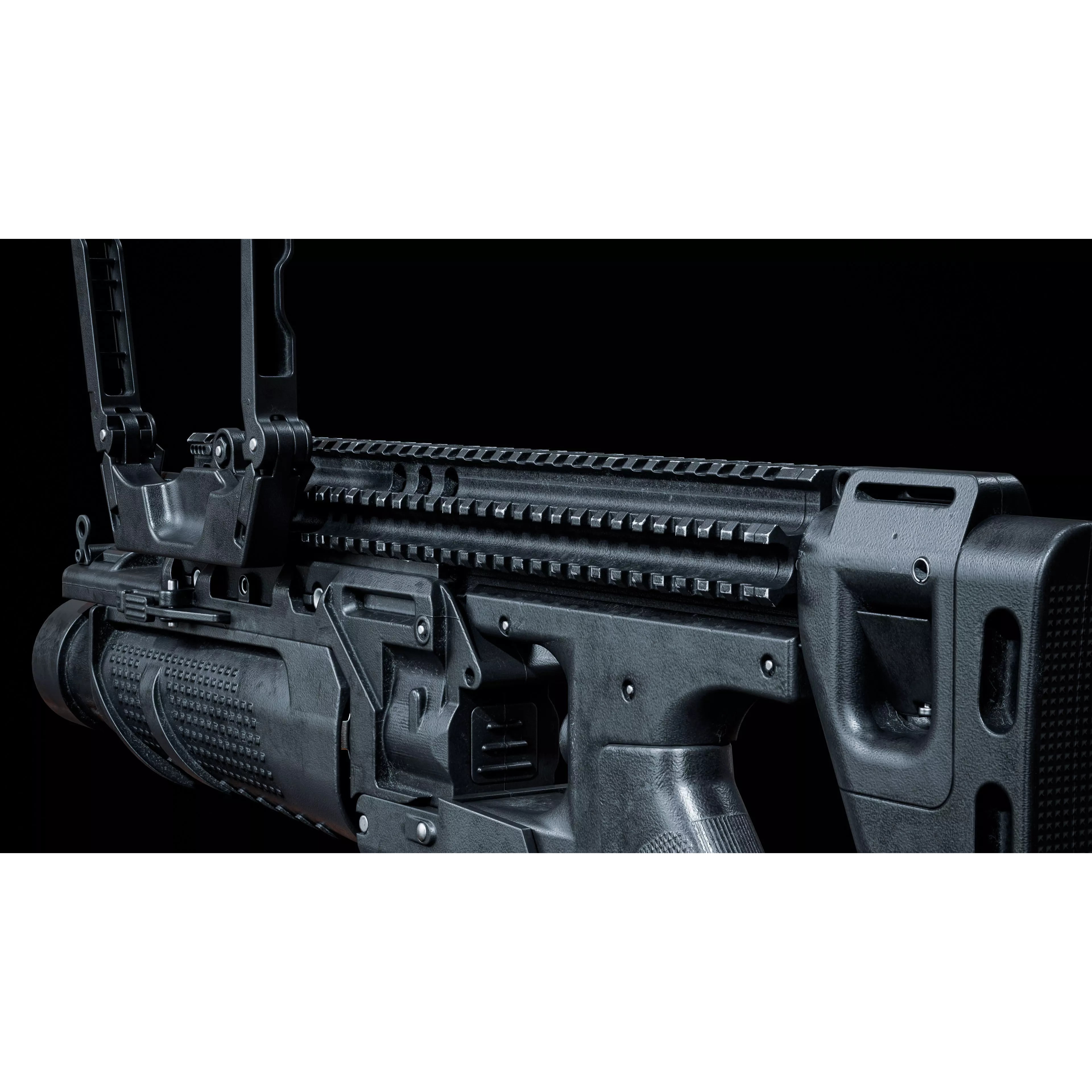 FN 40GL-S Grenade Launcher 3D Model – Low Poly Game Asset, FBX - View 15