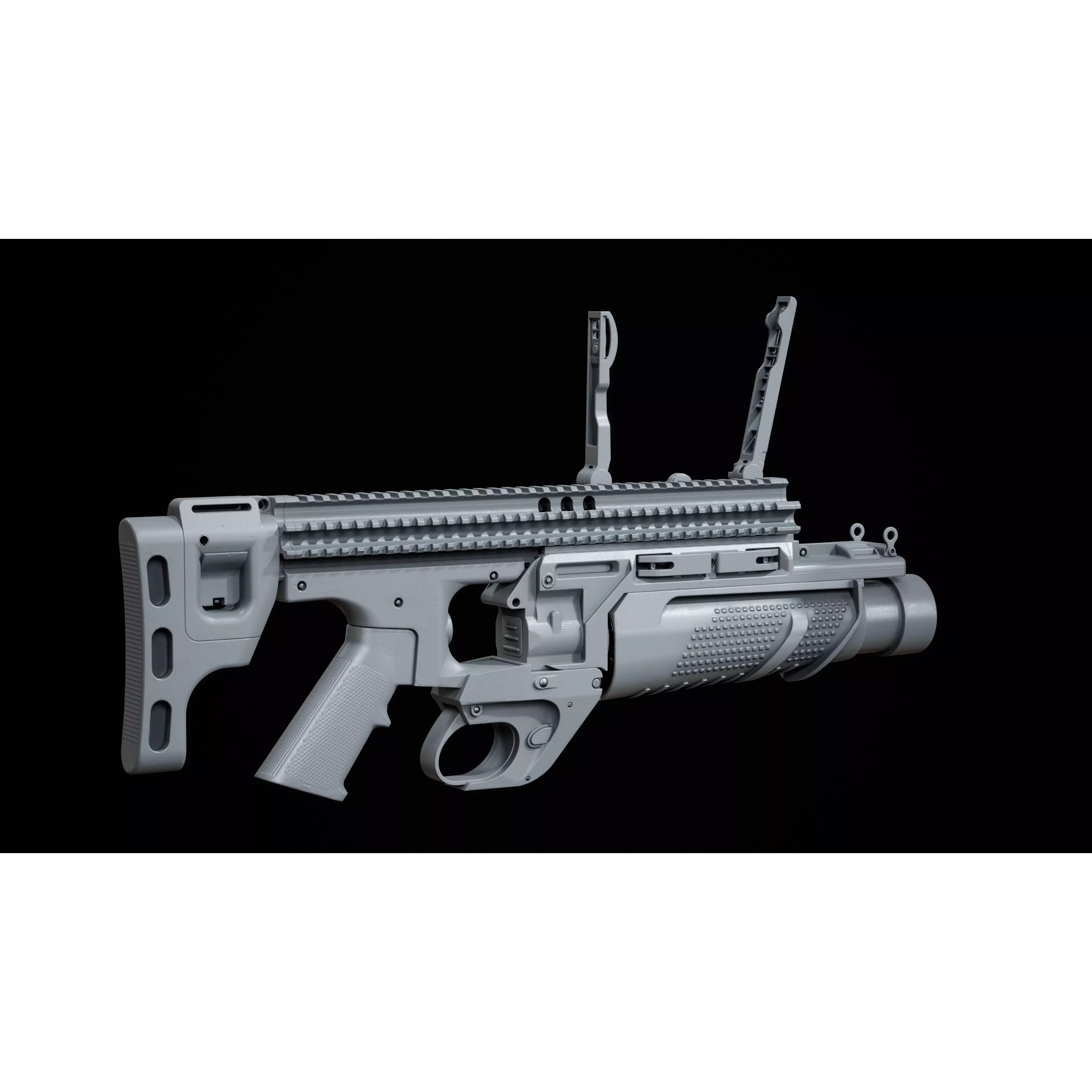 FN 40GL-S Grenade Launcher 3D Model – Low Poly Game Asset, FBX - View 20