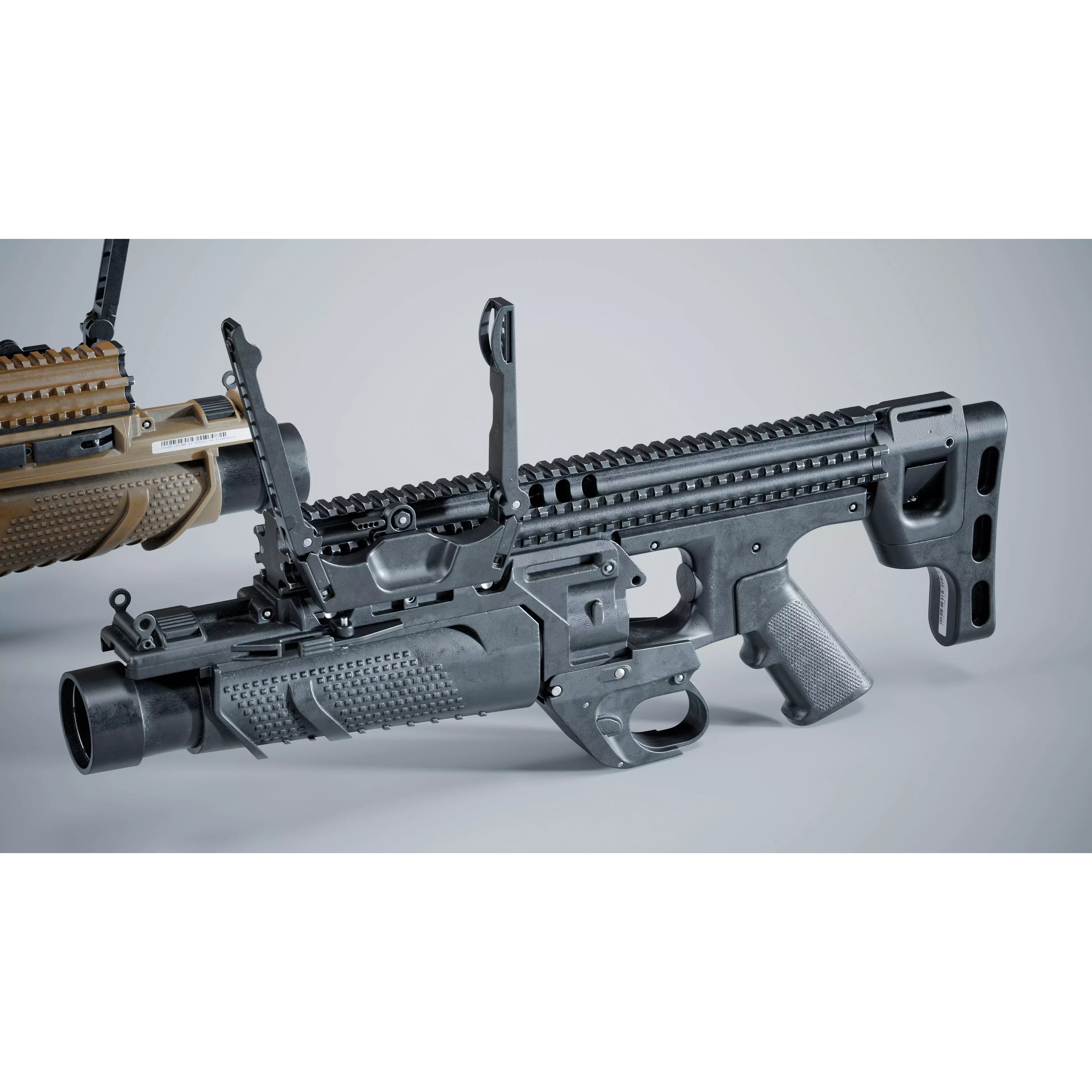 FN 40GL-S Grenade Launcher 3D Model – Low Poly Game Asset, FBX - View 7