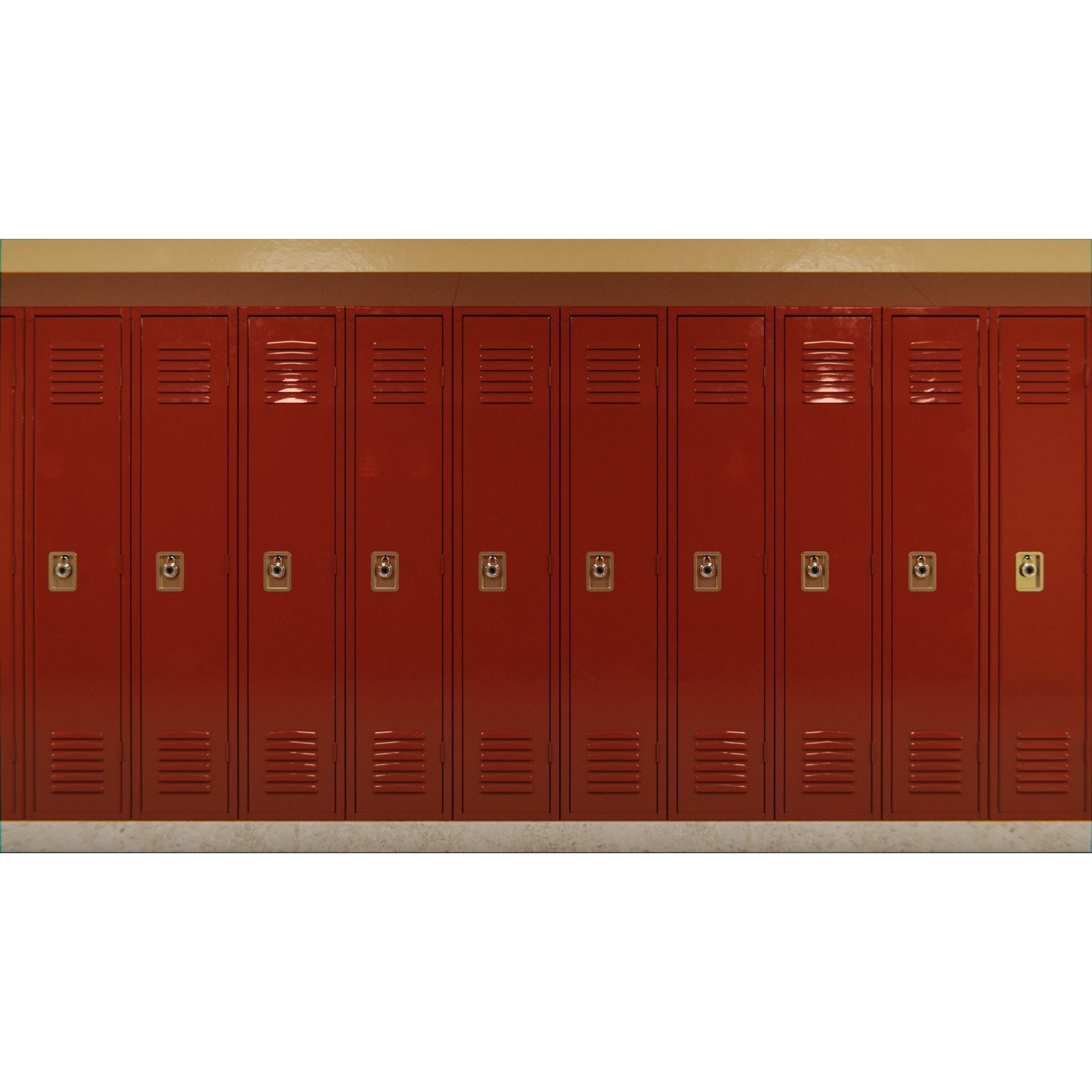 School Hallway - Game-Ready 3D Model - View 13