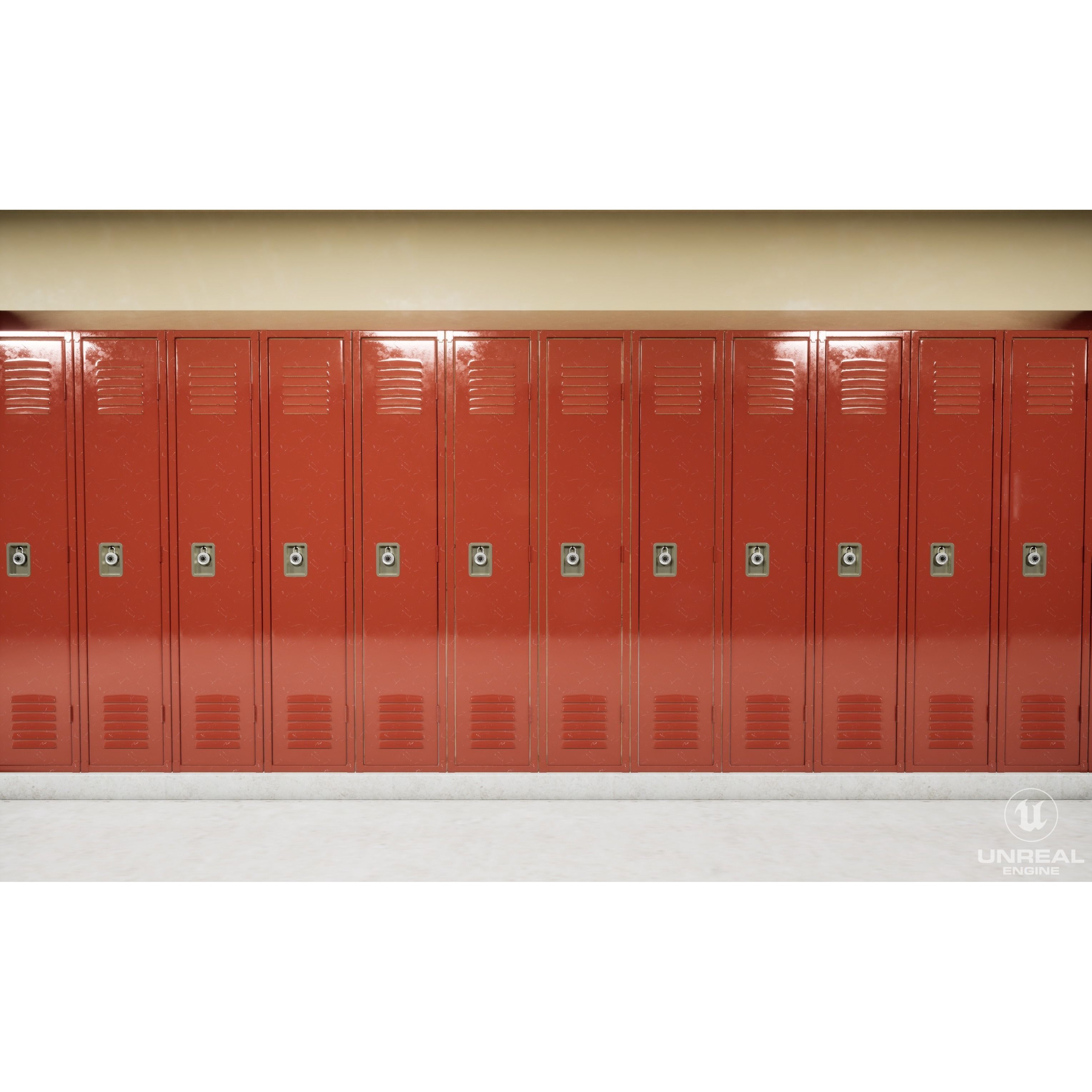 School Hallway - Game-Ready 3D Model - View 14