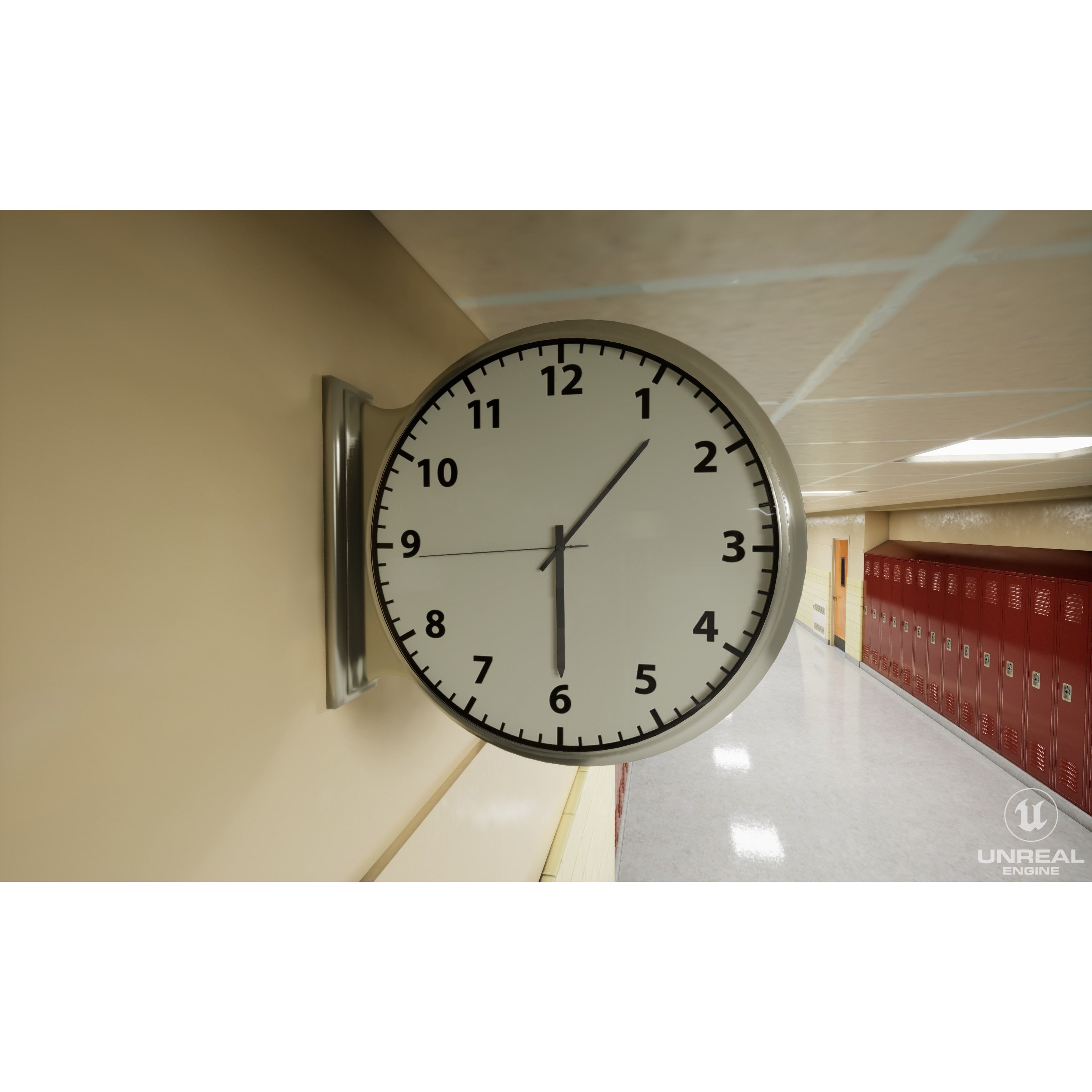 School Hallway - Game-Ready 3D Model - View 19