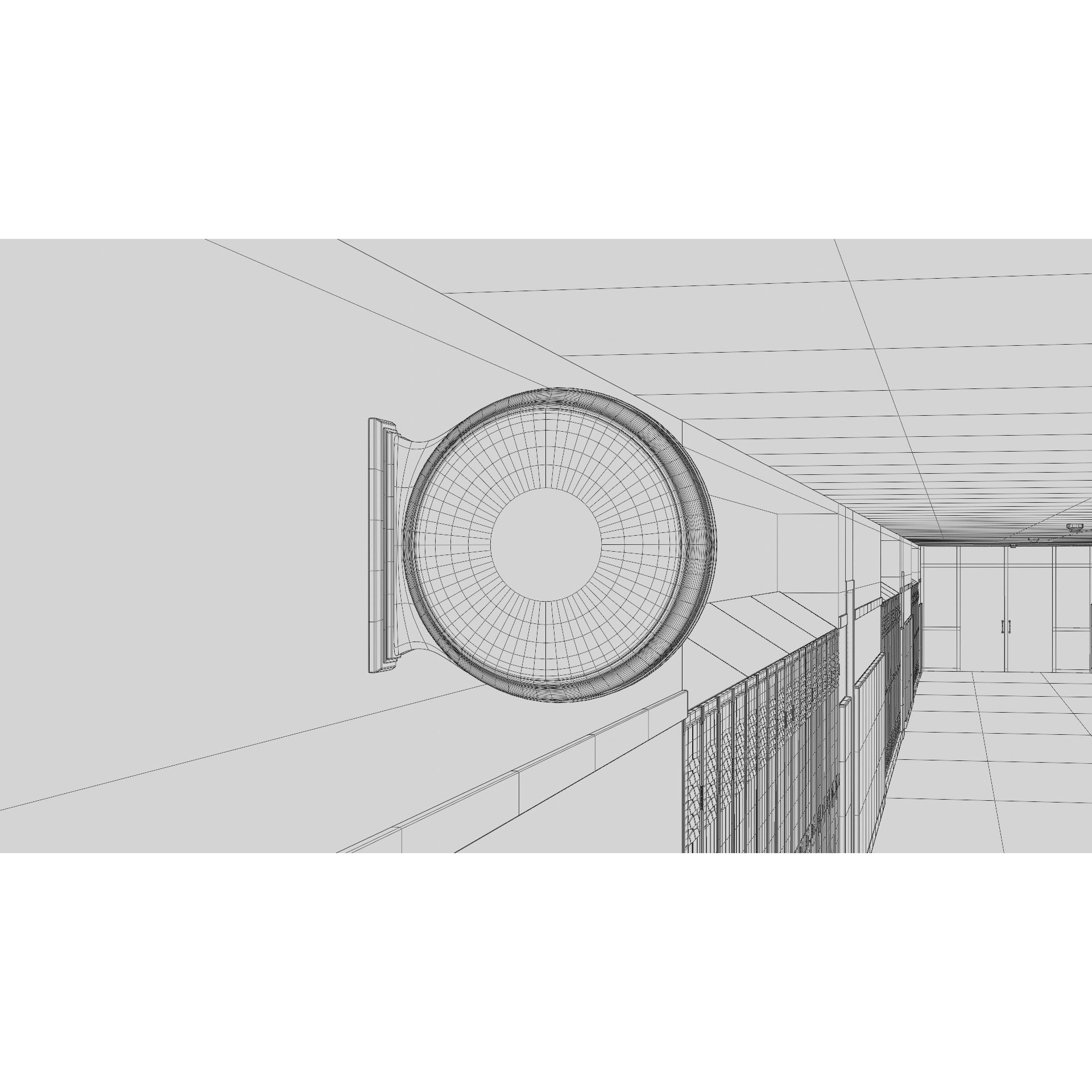 School Hallway - Game-Ready 3D Model - View 30