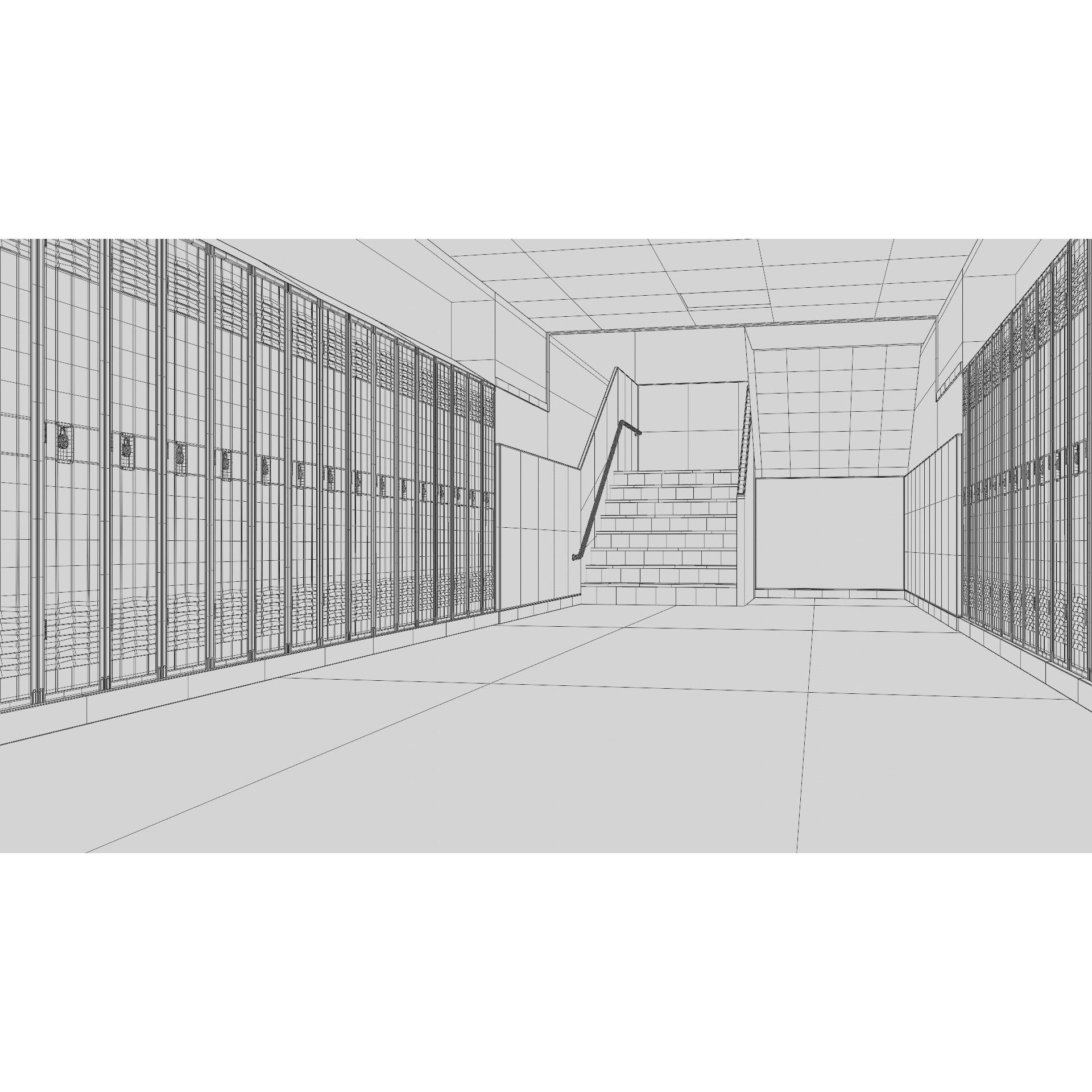 School Hallway - Game-Ready 3D Model - View 32