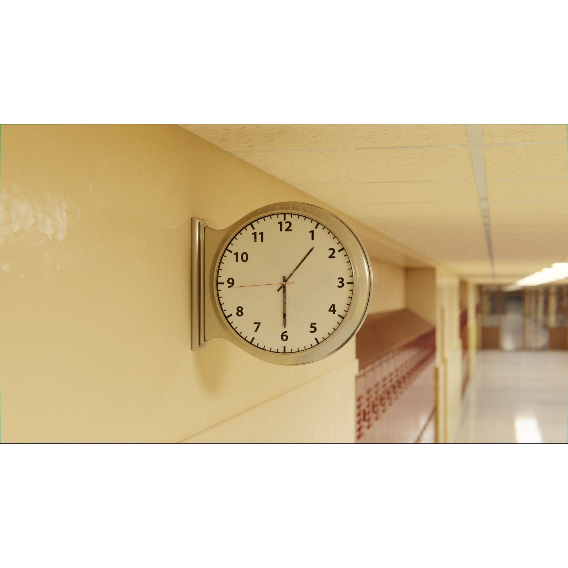 School Hallway - Game-Ready 3D Model - View 9