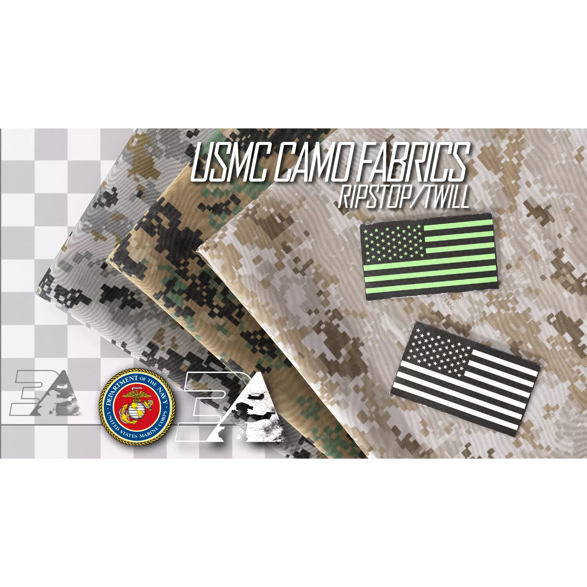USMC Camo Generator Texture 3D Model – Procedural Military Fabric, SBSAR - View 2