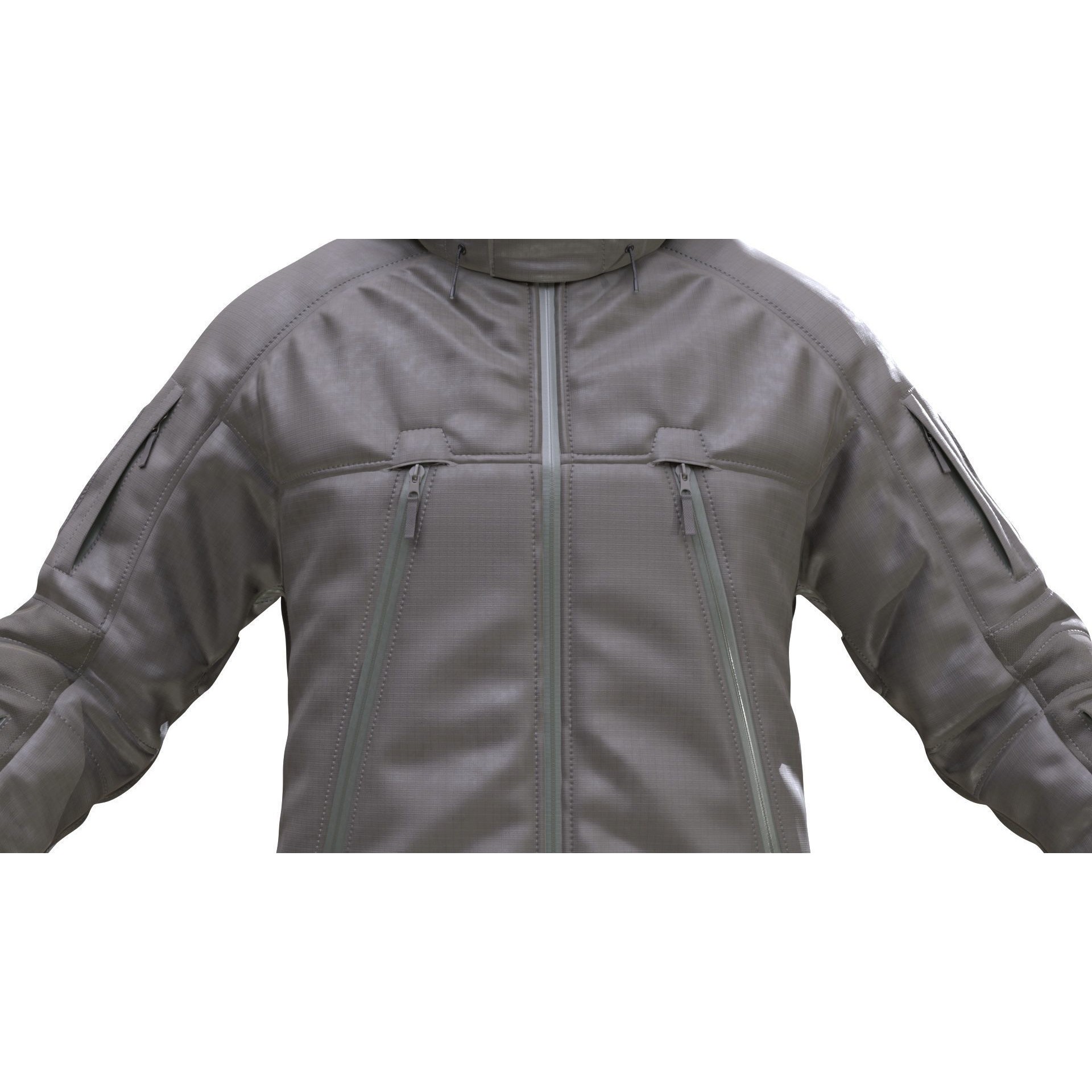 Jacket 3D Model – Low Poly Rigged Military Outfit for Games