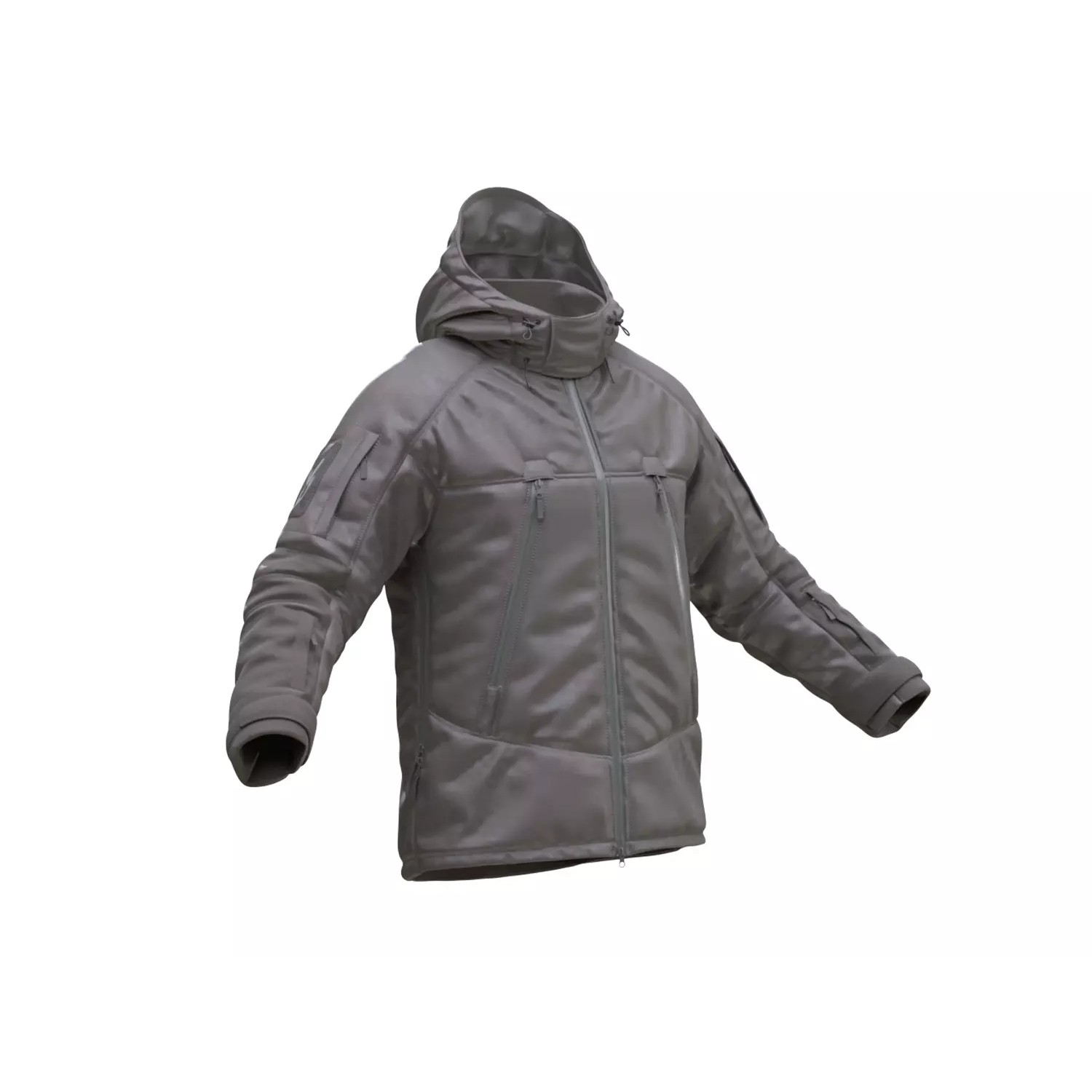 Jacket 3D Model – Low Poly Rigged Military Outfit for Games - View 2