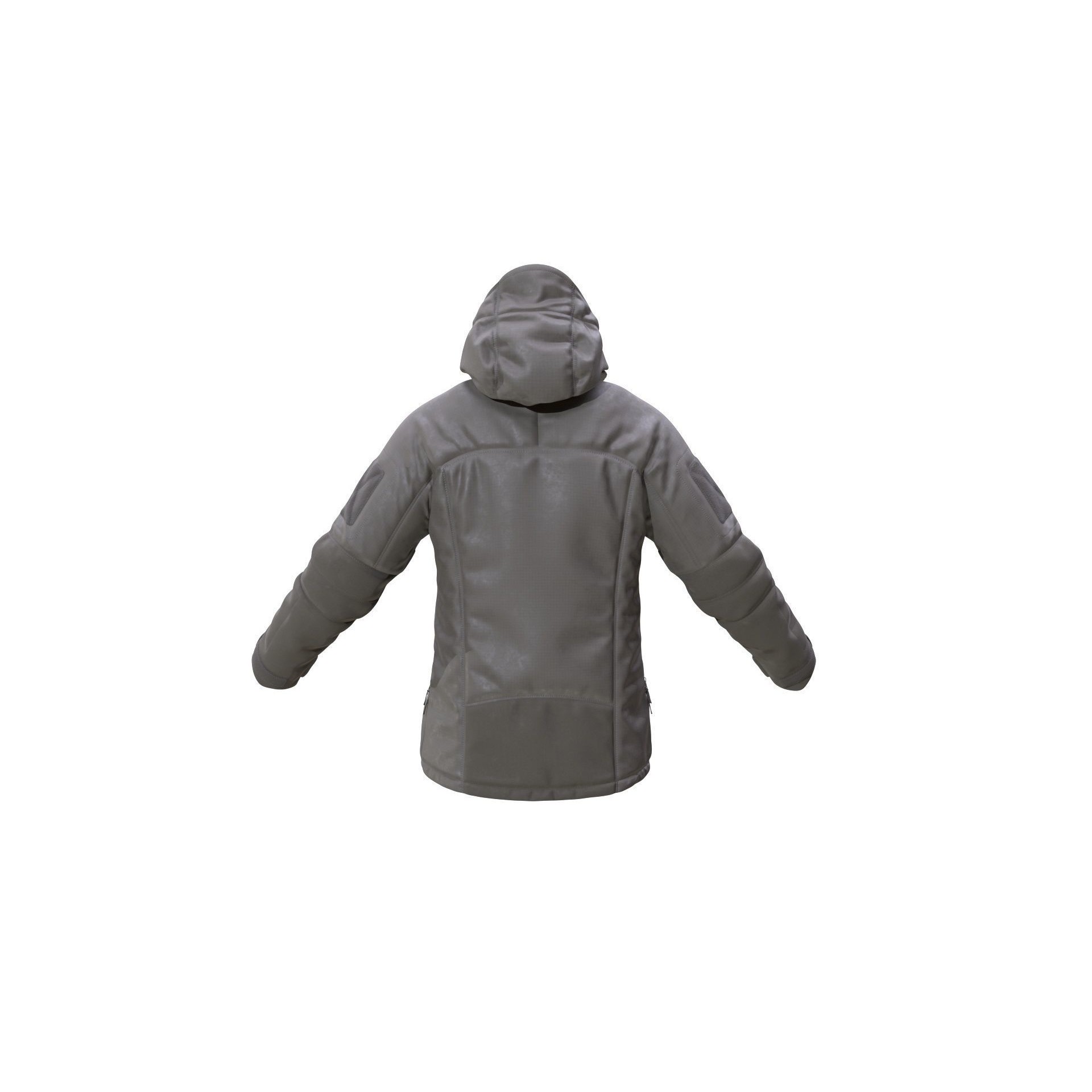 Jacket 3D Model – Low Poly Rigged Military Outfit for Games - View 8