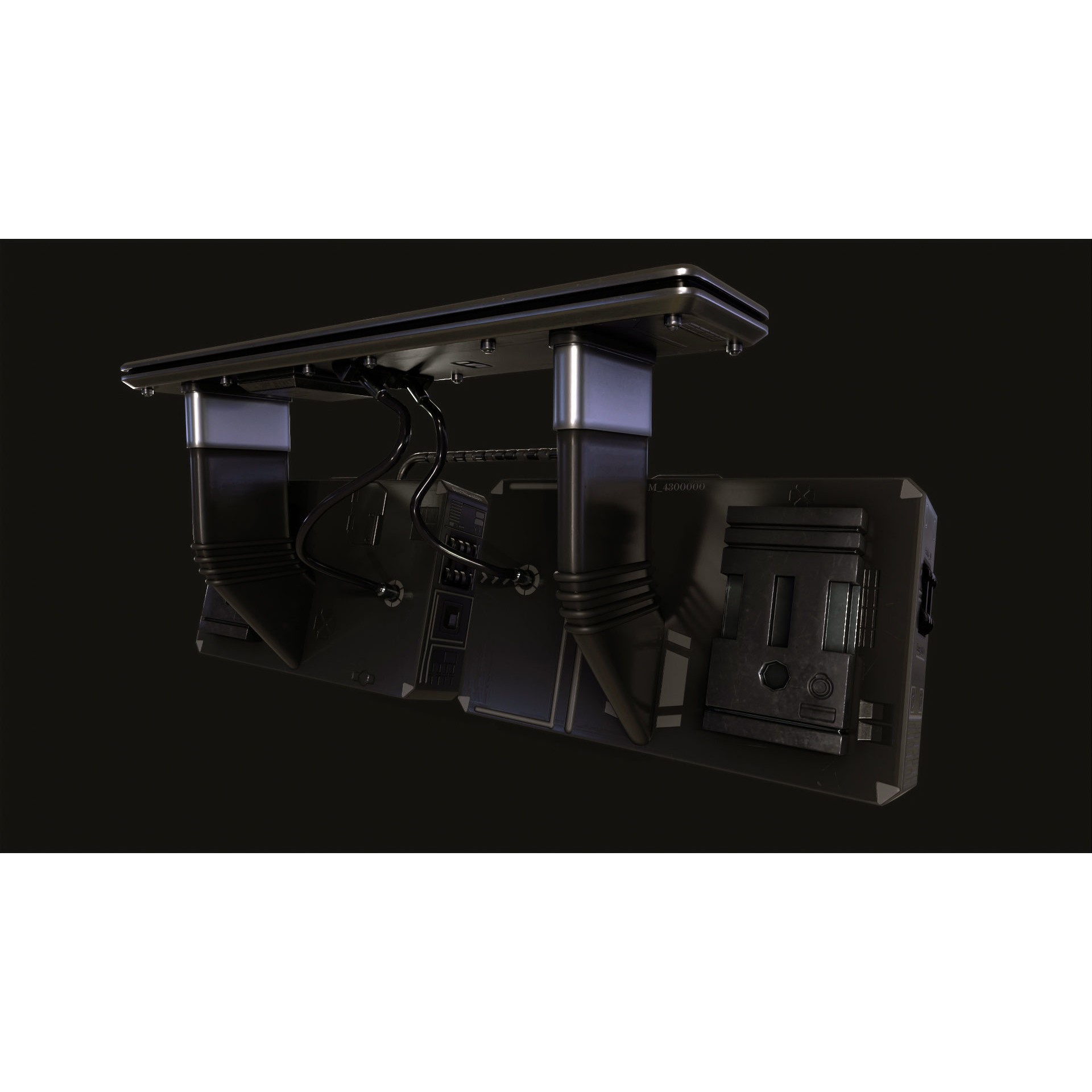 Control Panel Screen 3D Model – Low Poly PBR Asset, FBX, OBJ, Blender - View 6