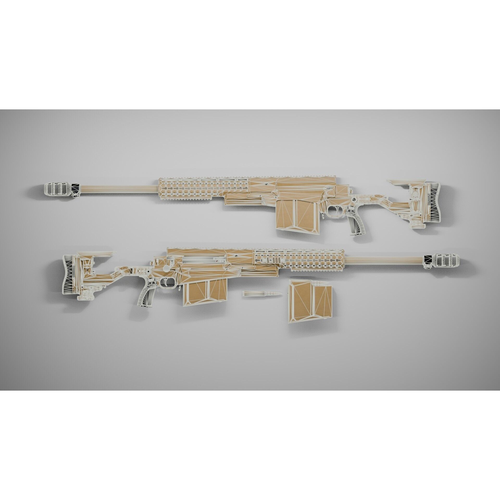 Accuracy International AX 50 ELR 3D Model – Low Poly PBR Game Asset, FBX - View 22