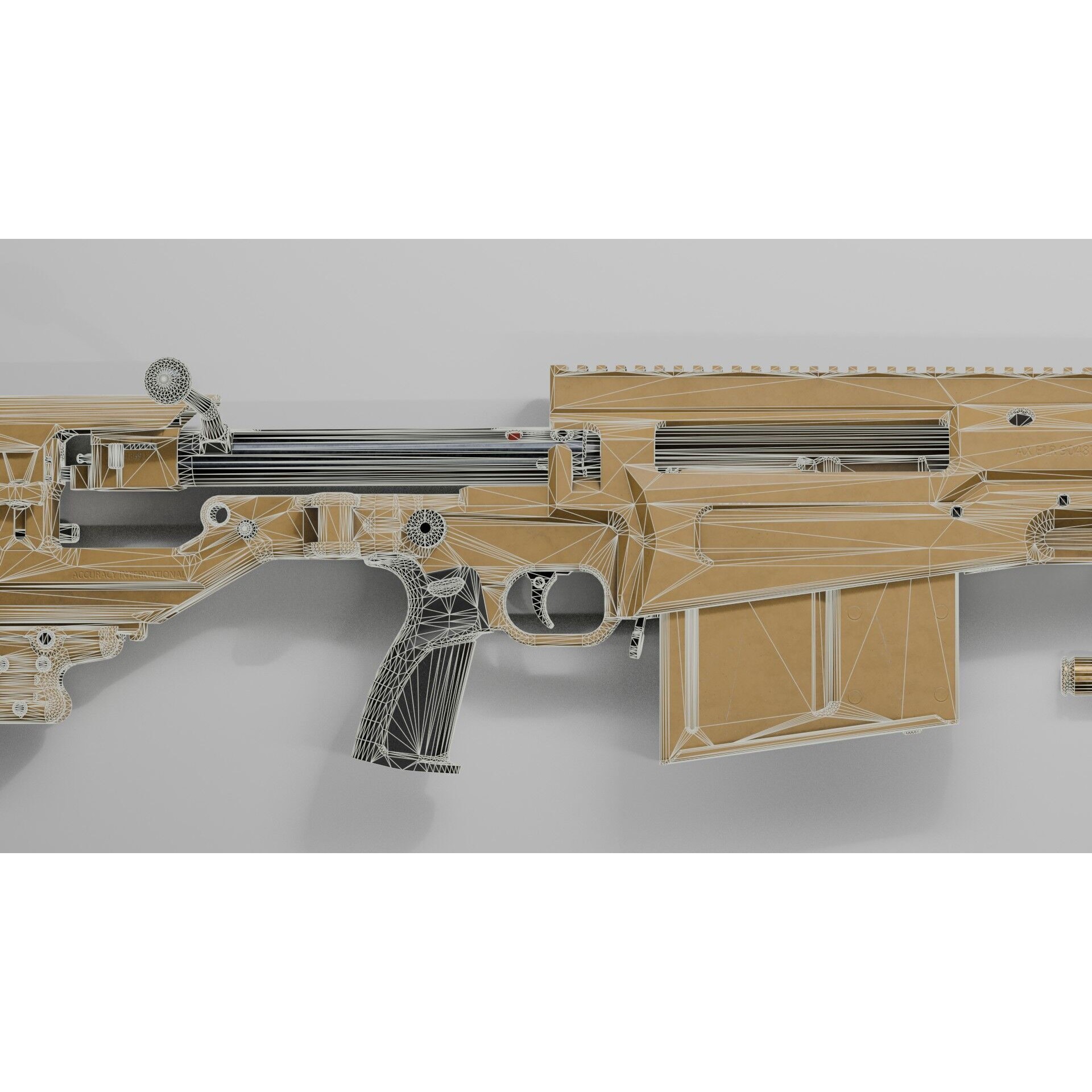 Accuracy International AX 50 ELR 3D Model – Low Poly PBR Game Asset, FBX - View 24