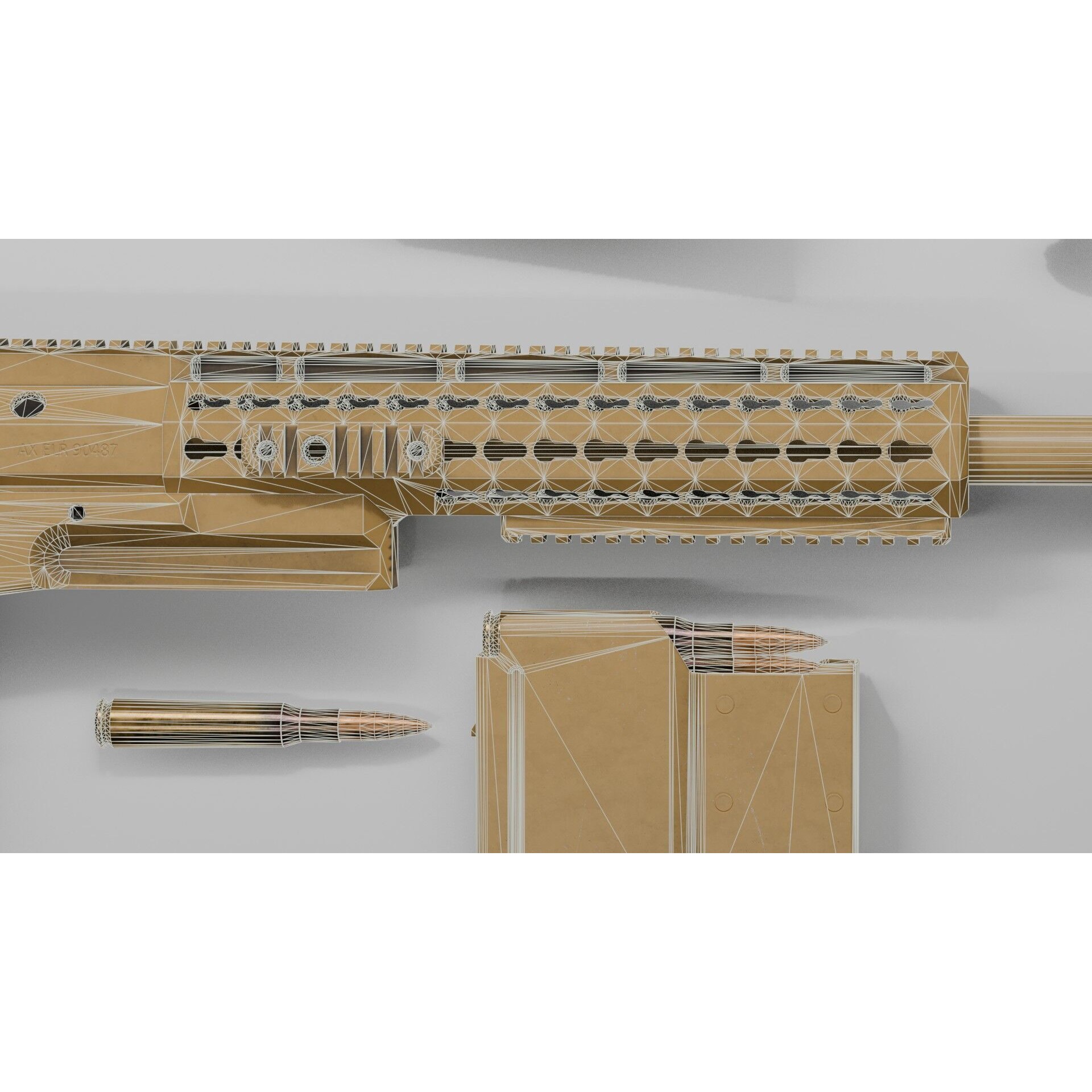Accuracy International AX 50 ELR 3D Model – Low Poly PBR Game Asset, FBX - View 25