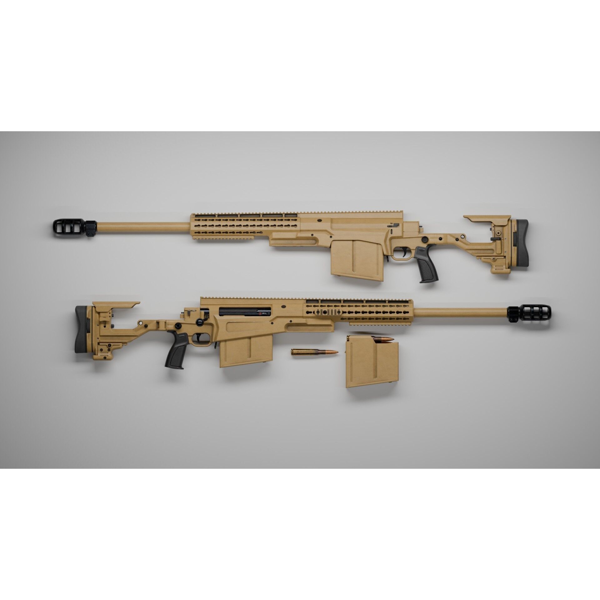Accuracy International AX 50 ELR 3D Model – Low Poly PBR Game Asset, FBX - View 3