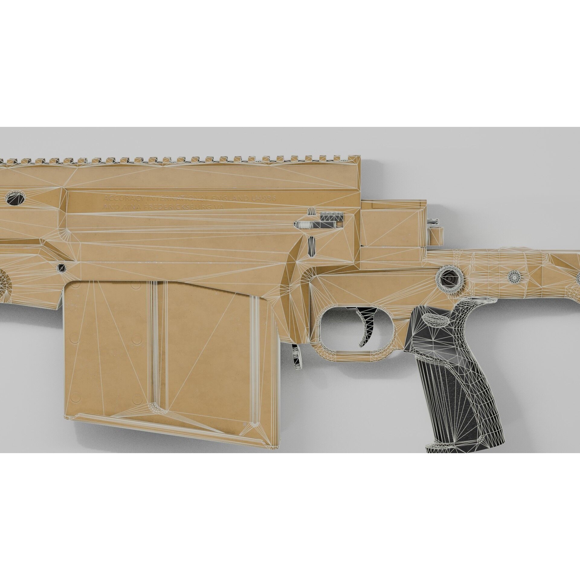 Accuracy International AX 50 ELR 3D Model – Low Poly PBR Game Asset, FBX - View 33