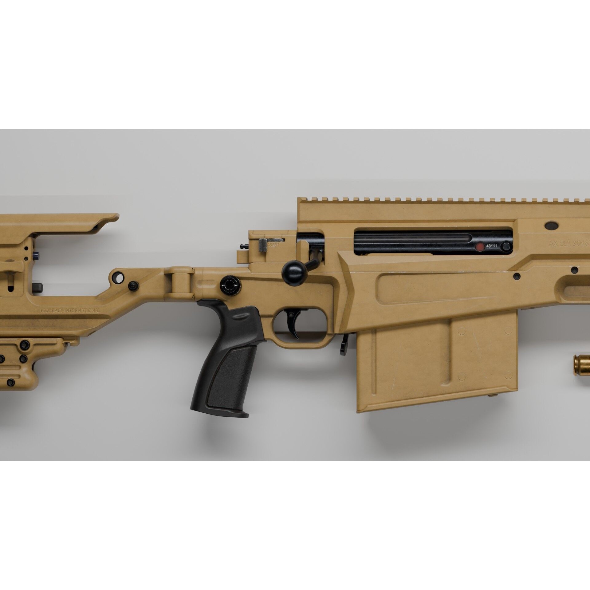Accuracy International AX 50 ELR 3D Model – Low Poly PBR Game Asset, FBX - View 4
