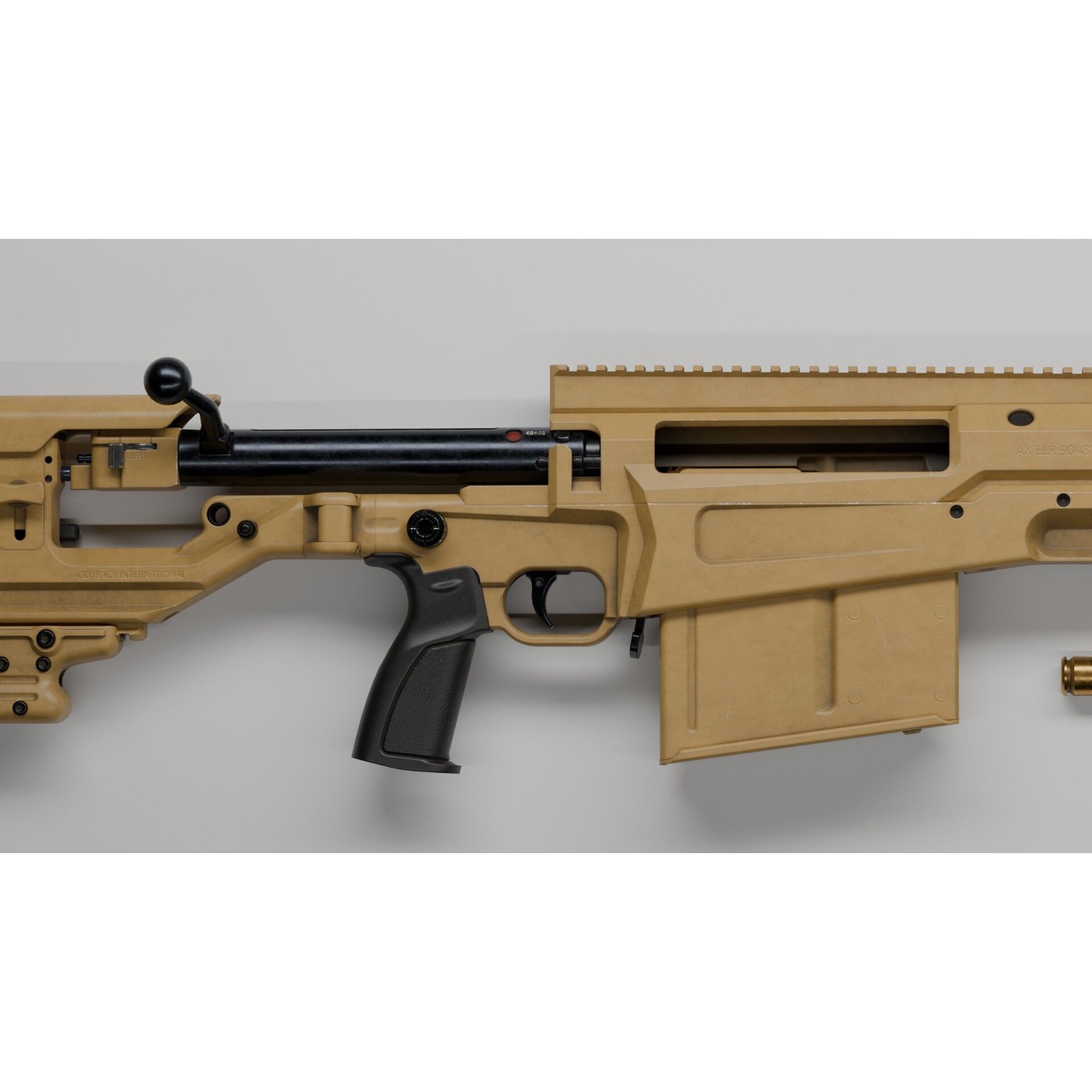 Accuracy International AX 50 ELR 3D Model – Low Poly PBR Game Asset, FBX - View 5