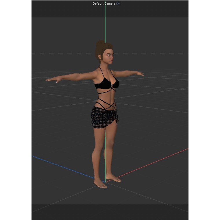 Photorealistic Young Woman - Rigged Game-Ready 3D Model - View 10