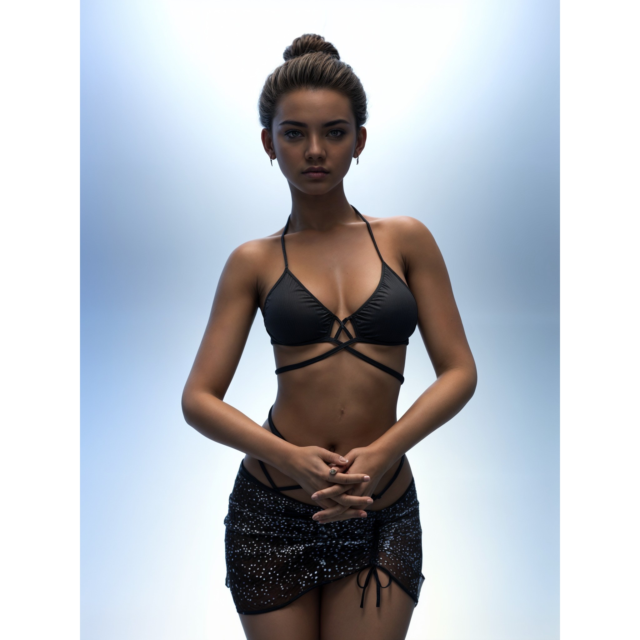 Photorealistic Young Woman - Rigged Game-Ready 3D Model - View 4