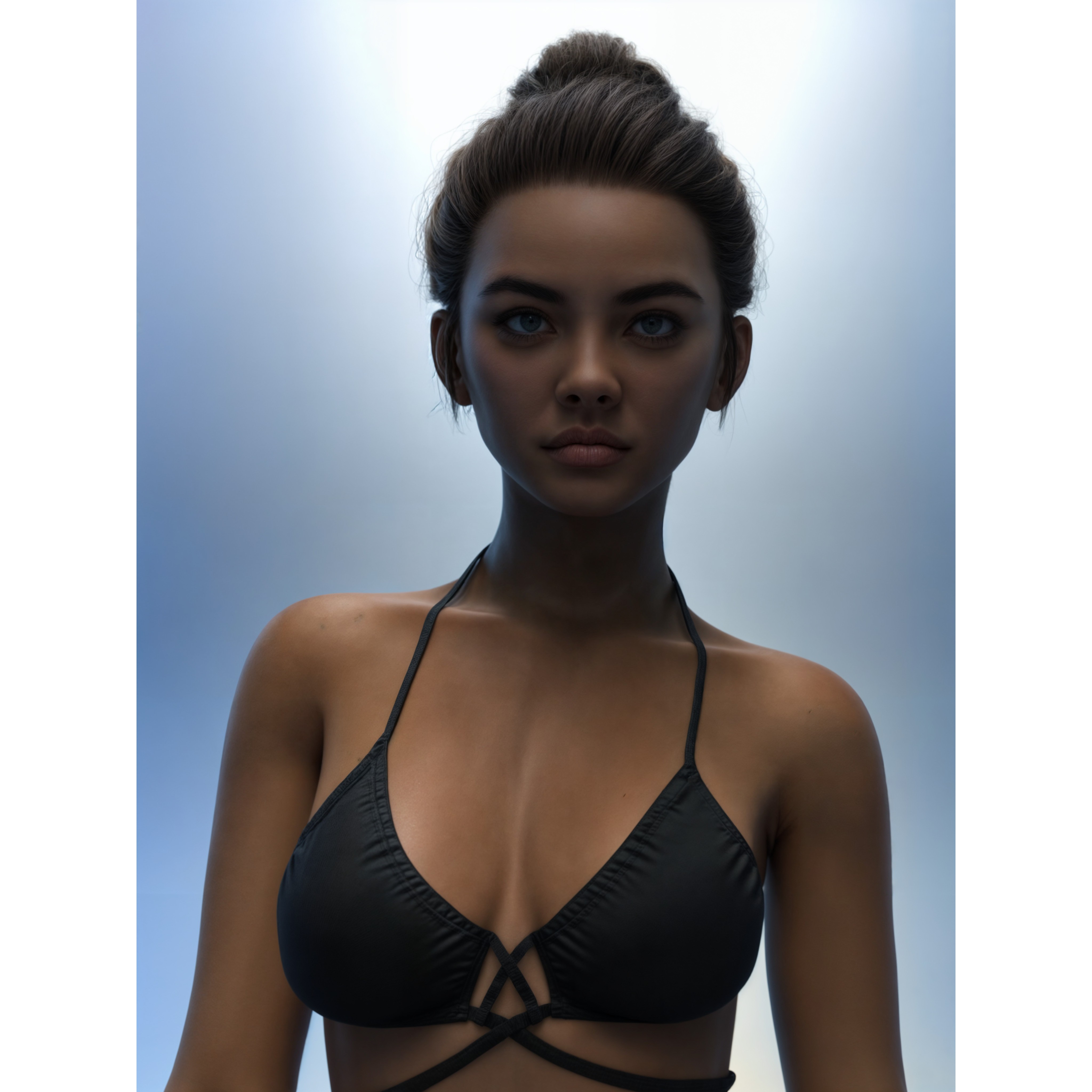 Photorealistic Young Woman - Rigged Game-Ready 3D Model - View 6