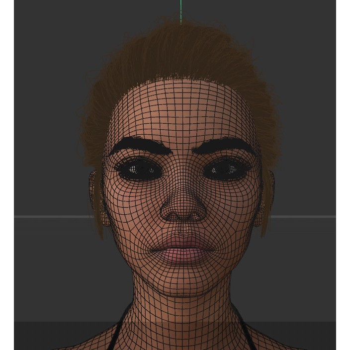 Photorealistic Young Woman - Rigged Game-Ready 3D Model - View 8