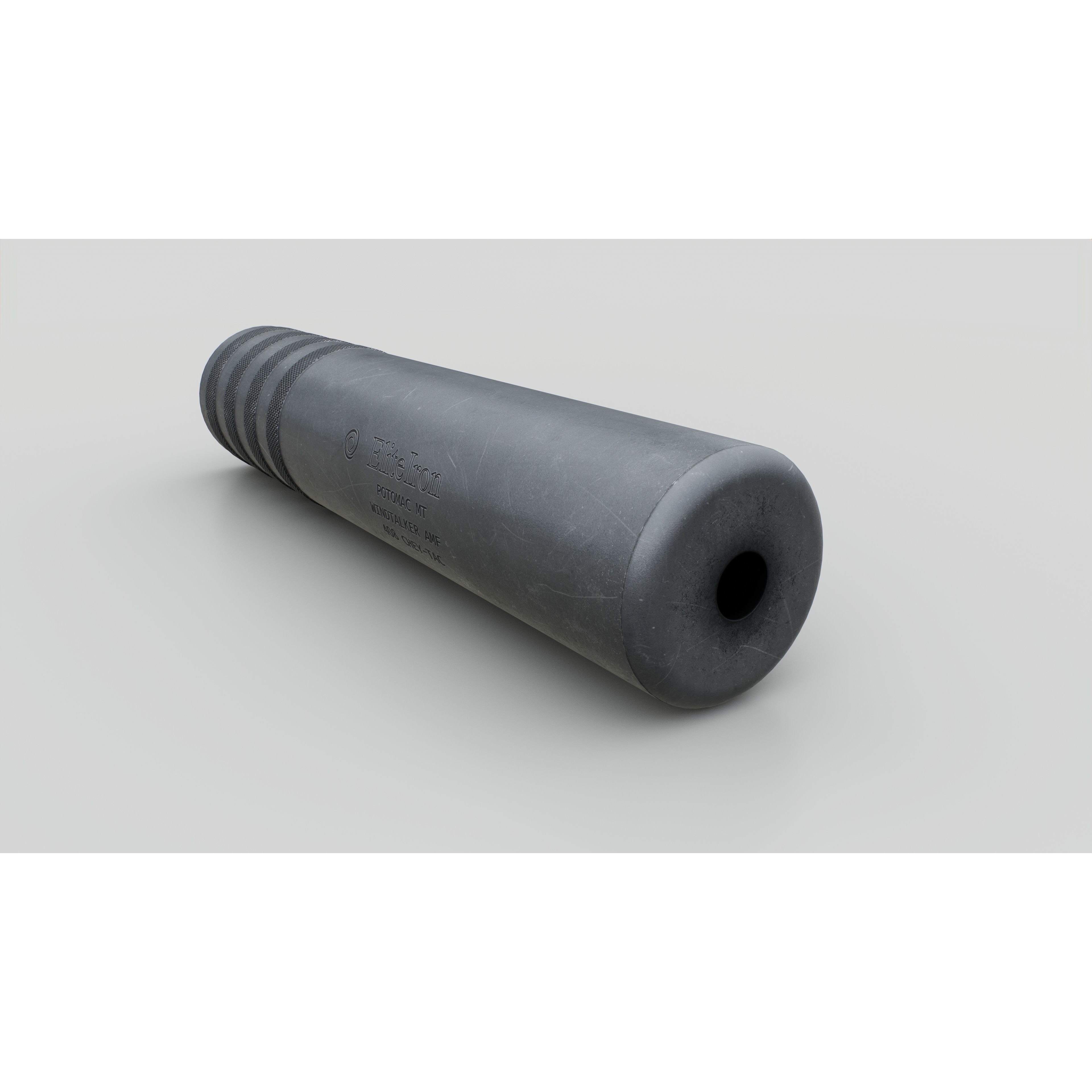 Elite Iron Windtalker AMF 408 CheyTac Suppressor 3D Model – Low Poly Game Asset, FBX - View 7