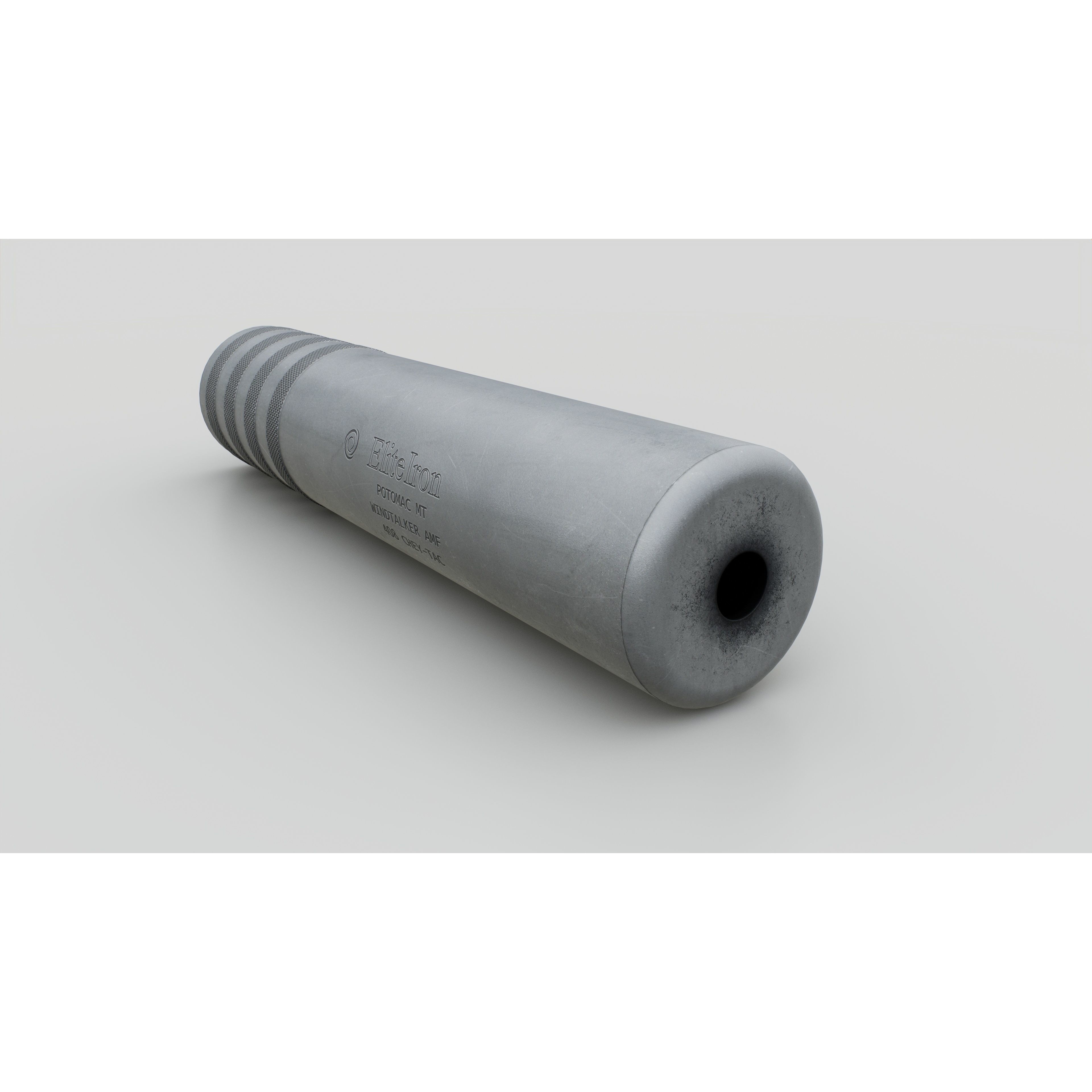 Elite Iron Windtalker AMF 408 CheyTac Suppressor 3D Model – Low Poly Game Asset, FBX - View 8