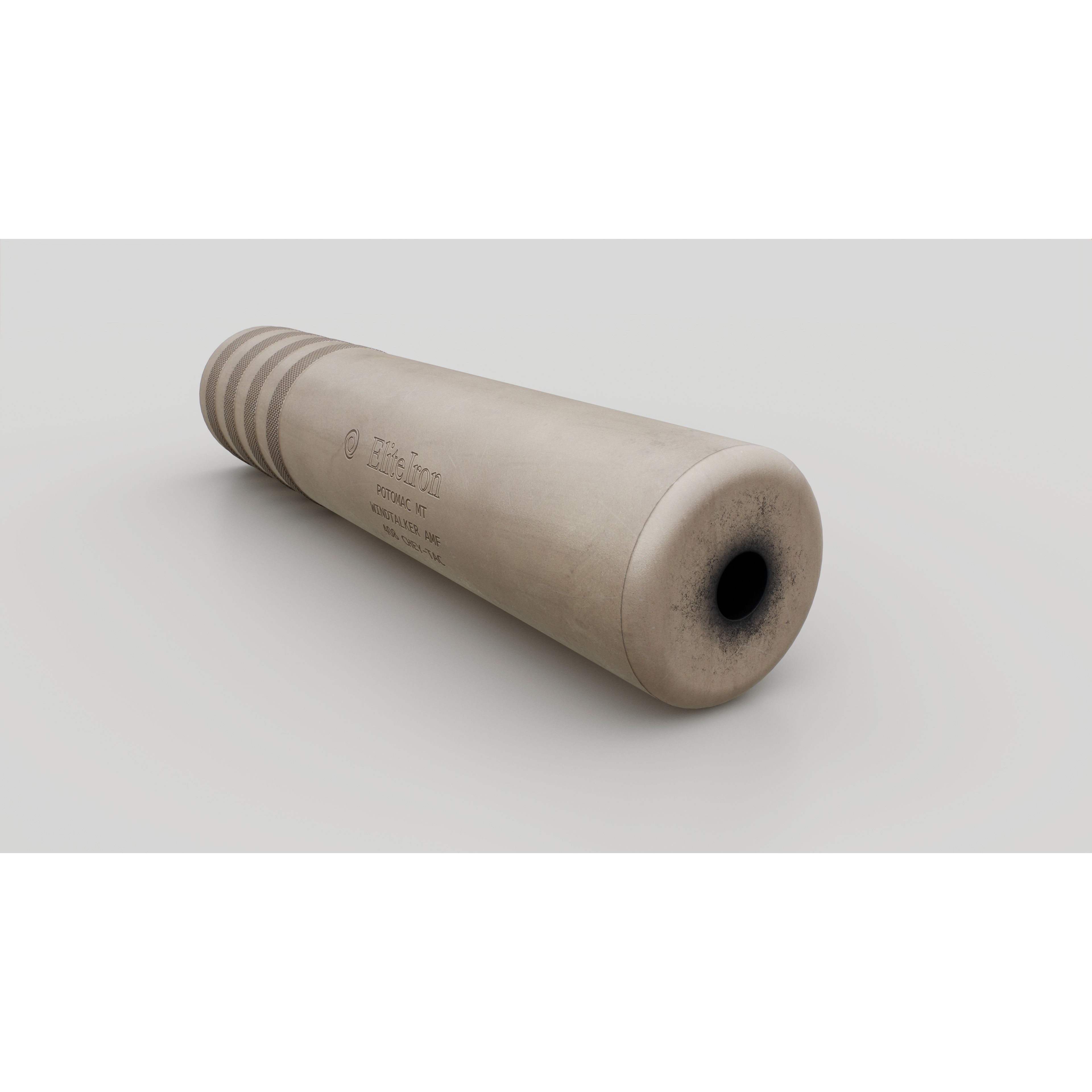 Elite Iron Windtalker AMF 408 CheyTac Suppressor 3D Model – Low Poly Game Asset, FBX - View 9