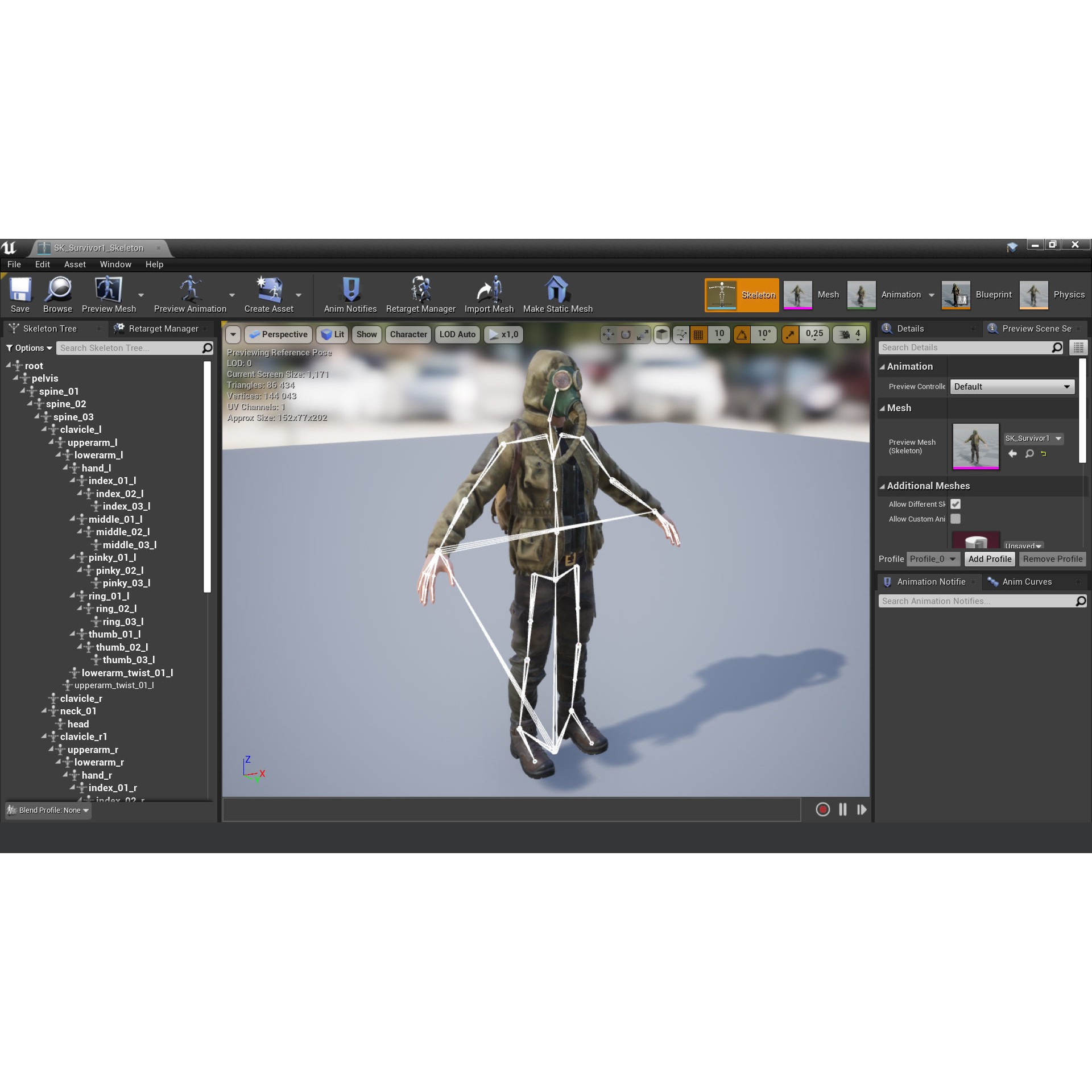 Post Apocalyptic Survivor 3D Model – Low Poly Game Ready Character, FBX - View 12
