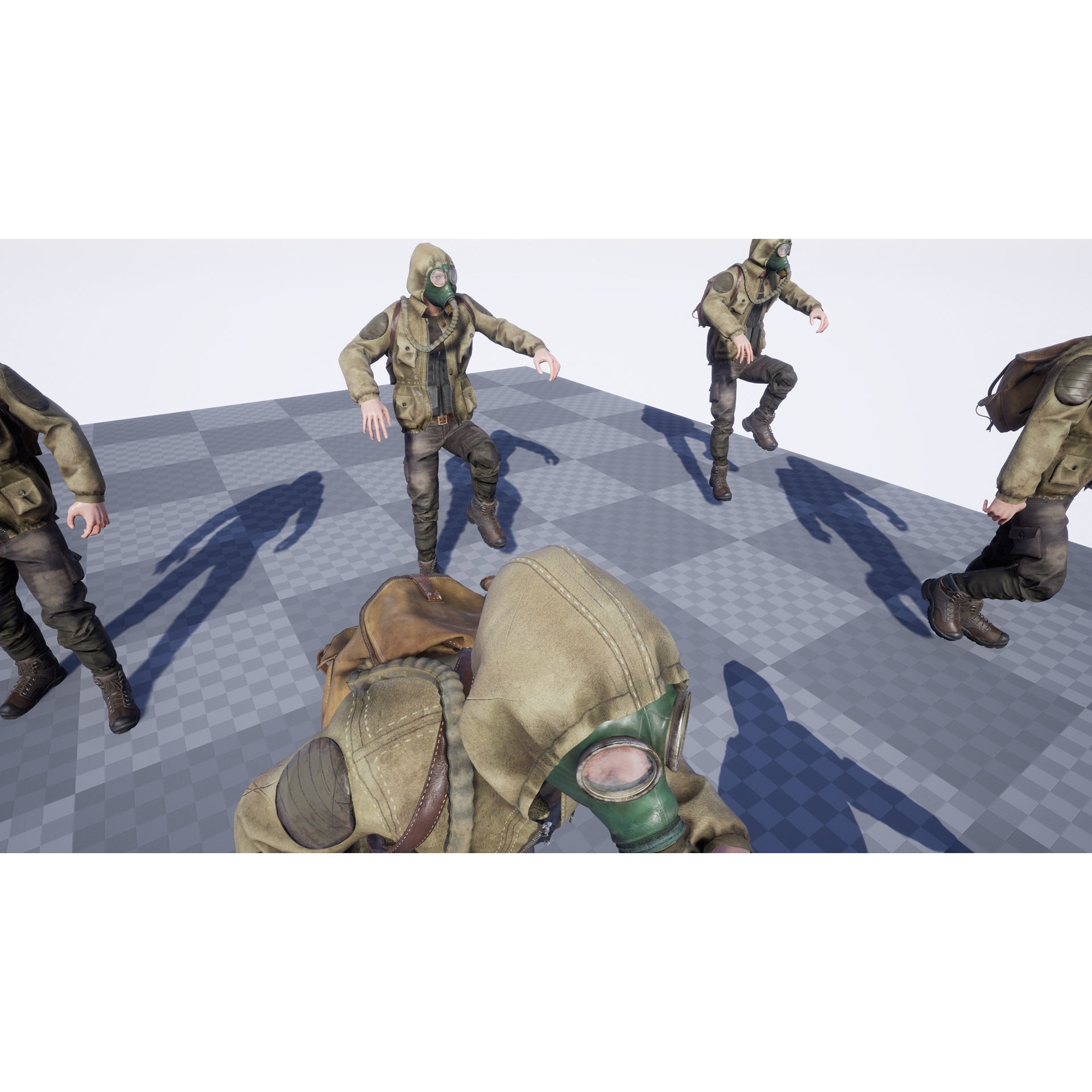 Post Apocalyptic Survivor 3D Model – Low Poly Game Ready Character, FBX - View 15