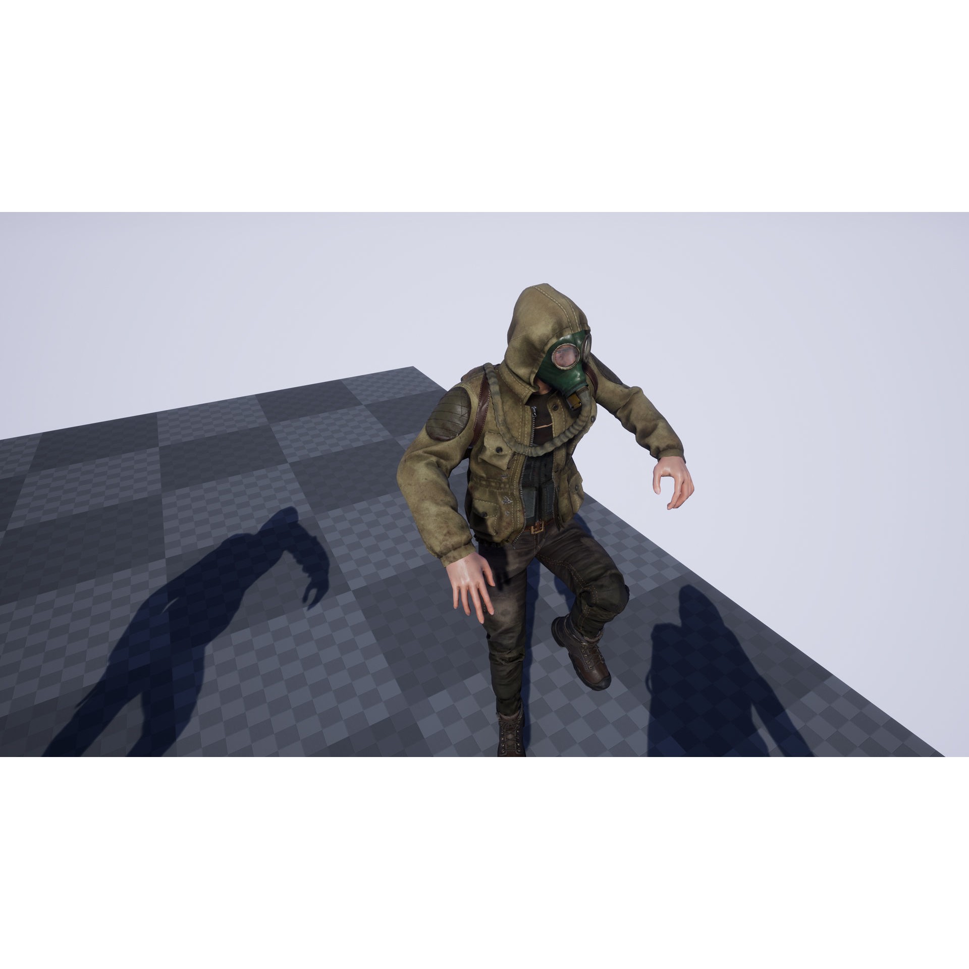 Post Apocalyptic Survivor 3D Model – Low Poly Game Ready Character, FBX - View 18