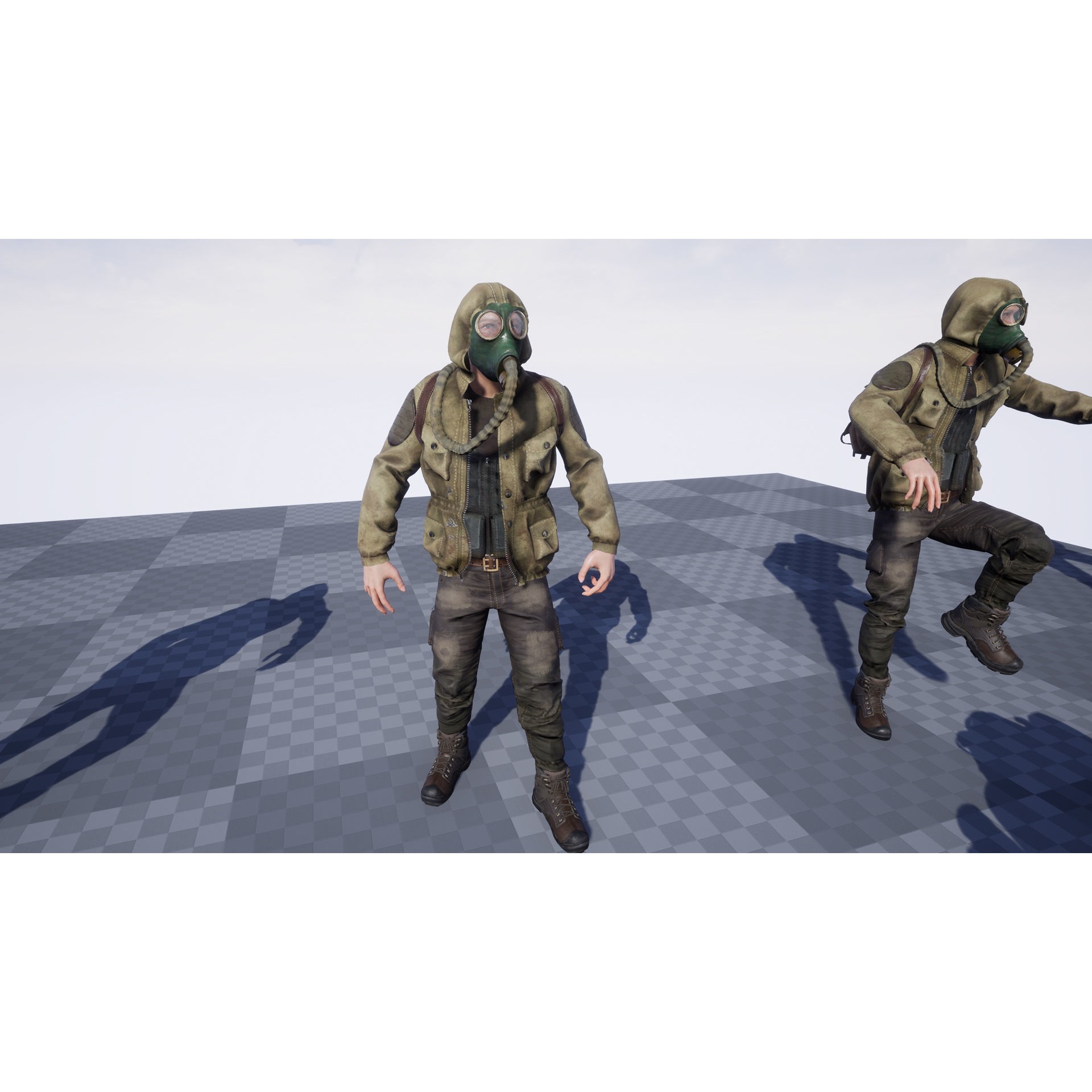 Post Apocalyptic Survivor 3D Model – Low Poly Game Ready Character, FBX - View 20